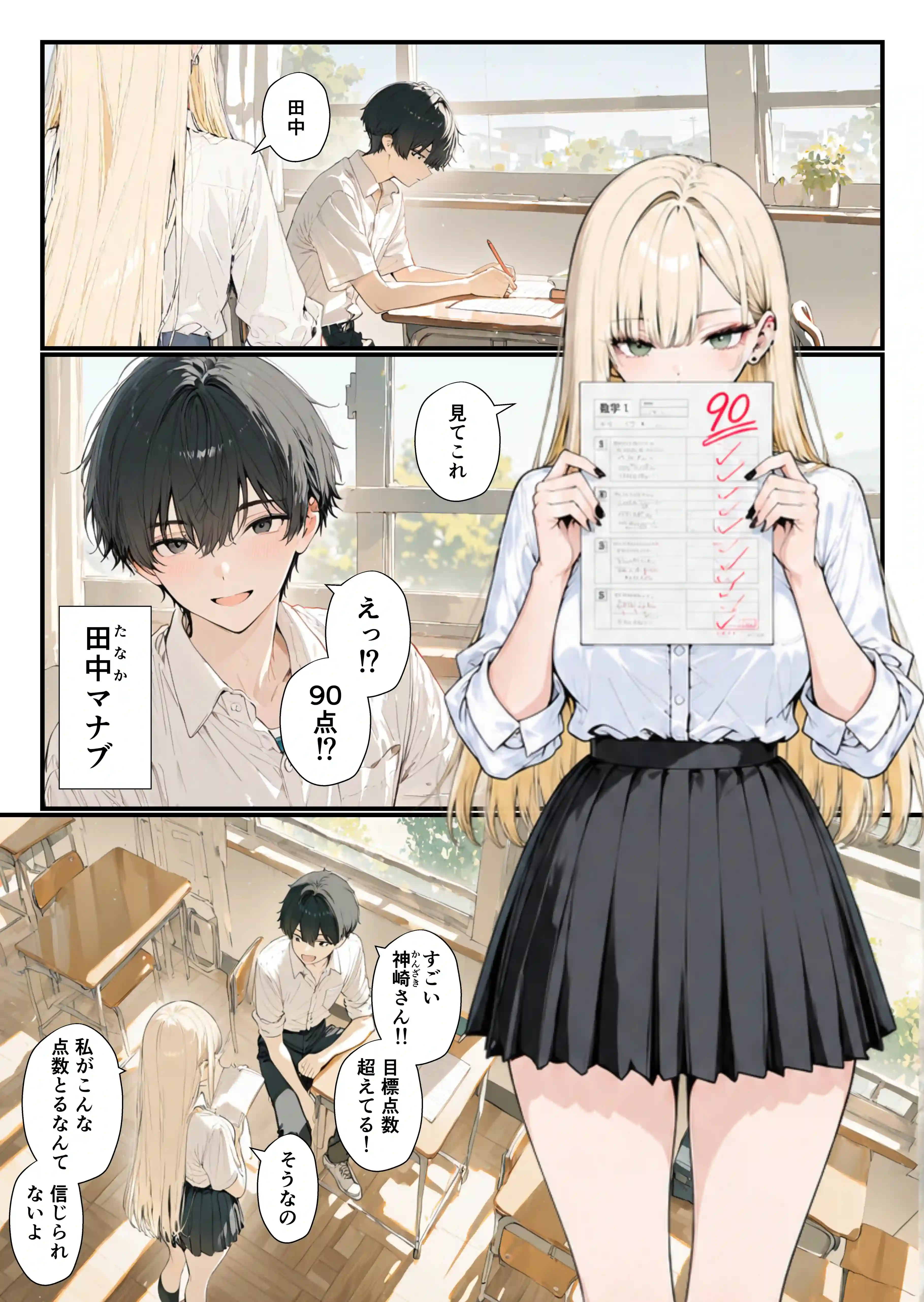 隣の席のギャルのことが好きなのに、巨乳の同級生が誘惑してくる - 002