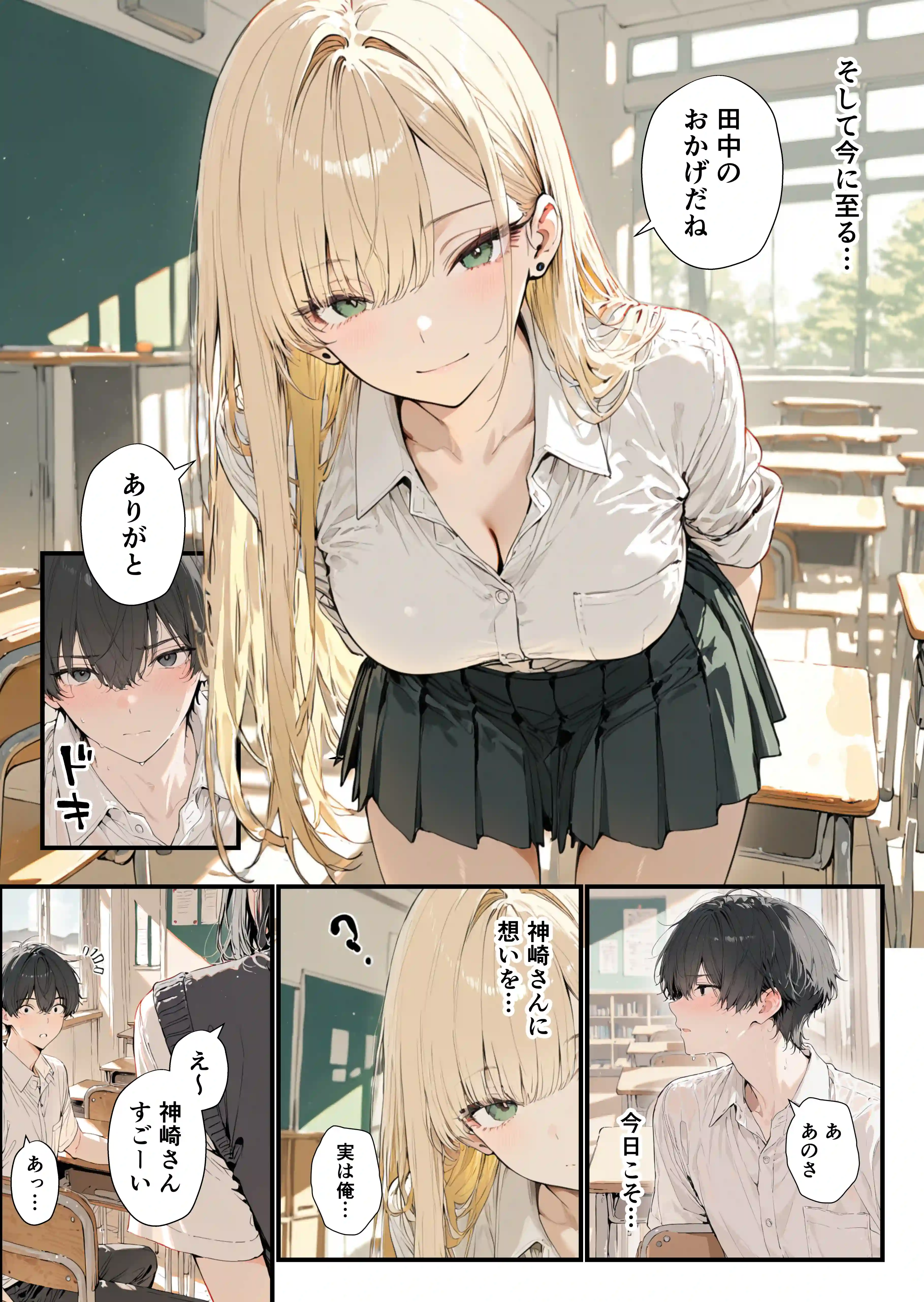 隣の席のギャルのことが好きなのに、巨乳の同級生が誘惑してくる - 005