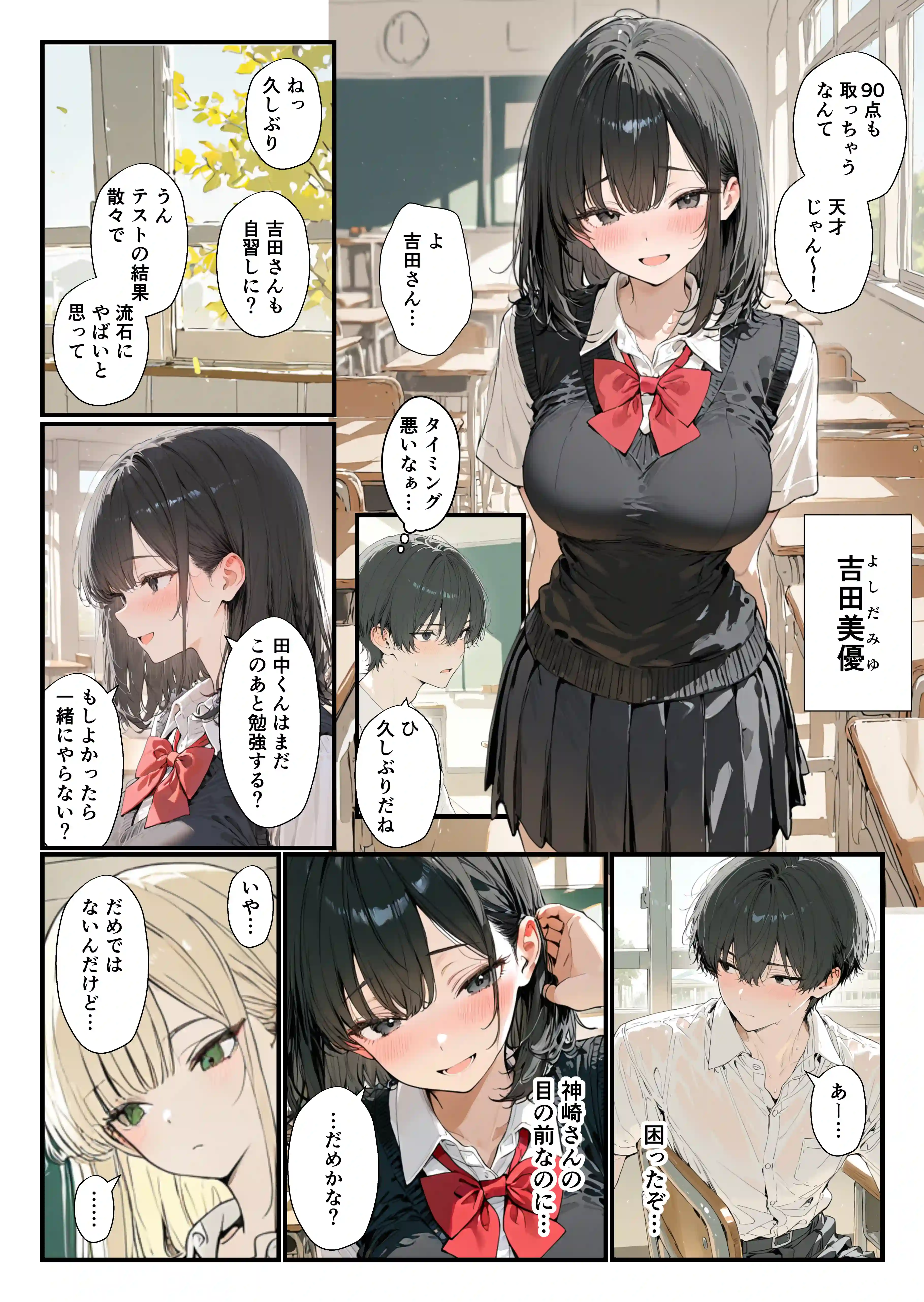 隣の席のギャルのことが好きなのに、巨乳の同級生が誘惑してくる - 006