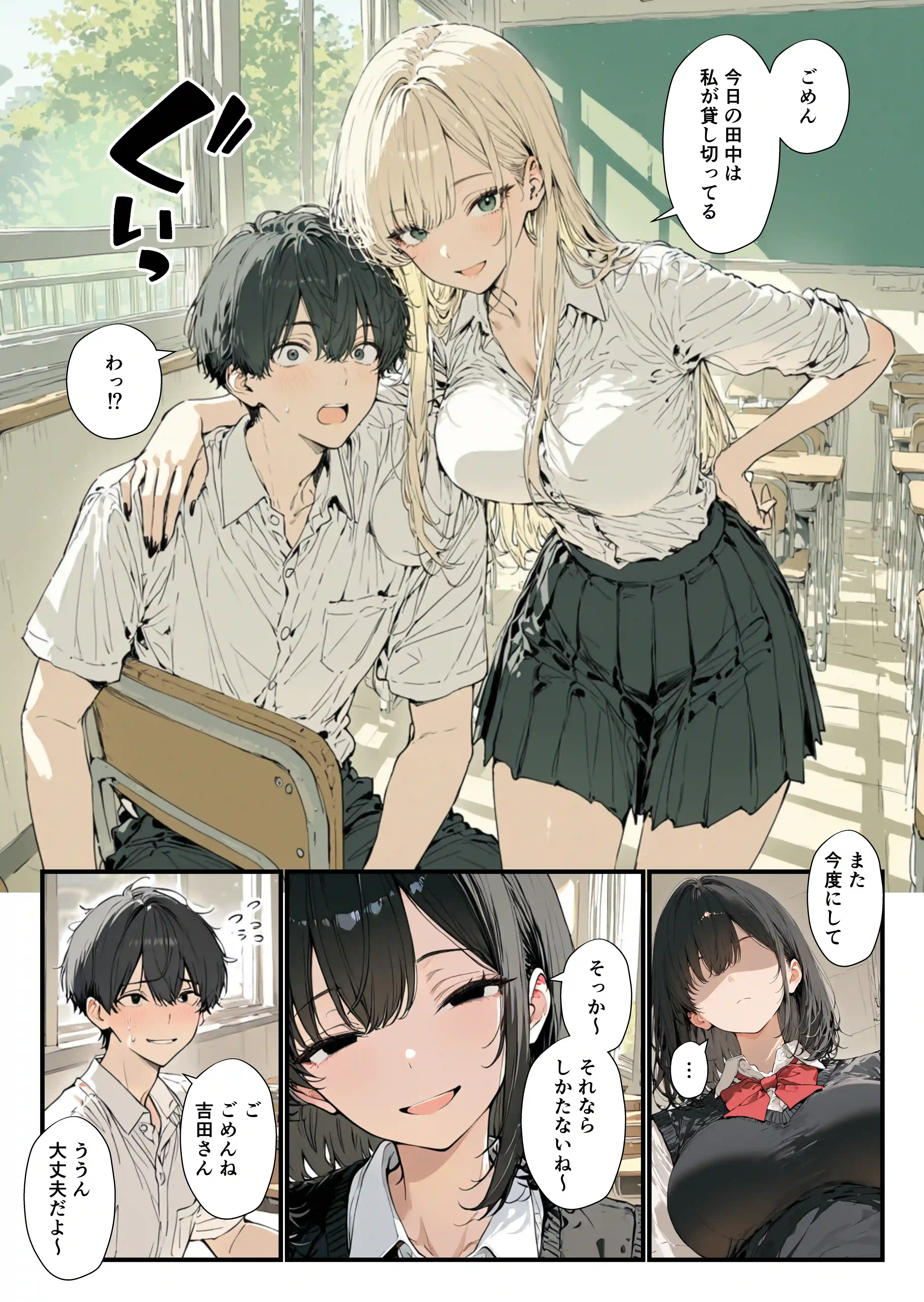 隣の席のギャルのことが好きなのに、巨乳の同級生が誘惑してくる - 007
