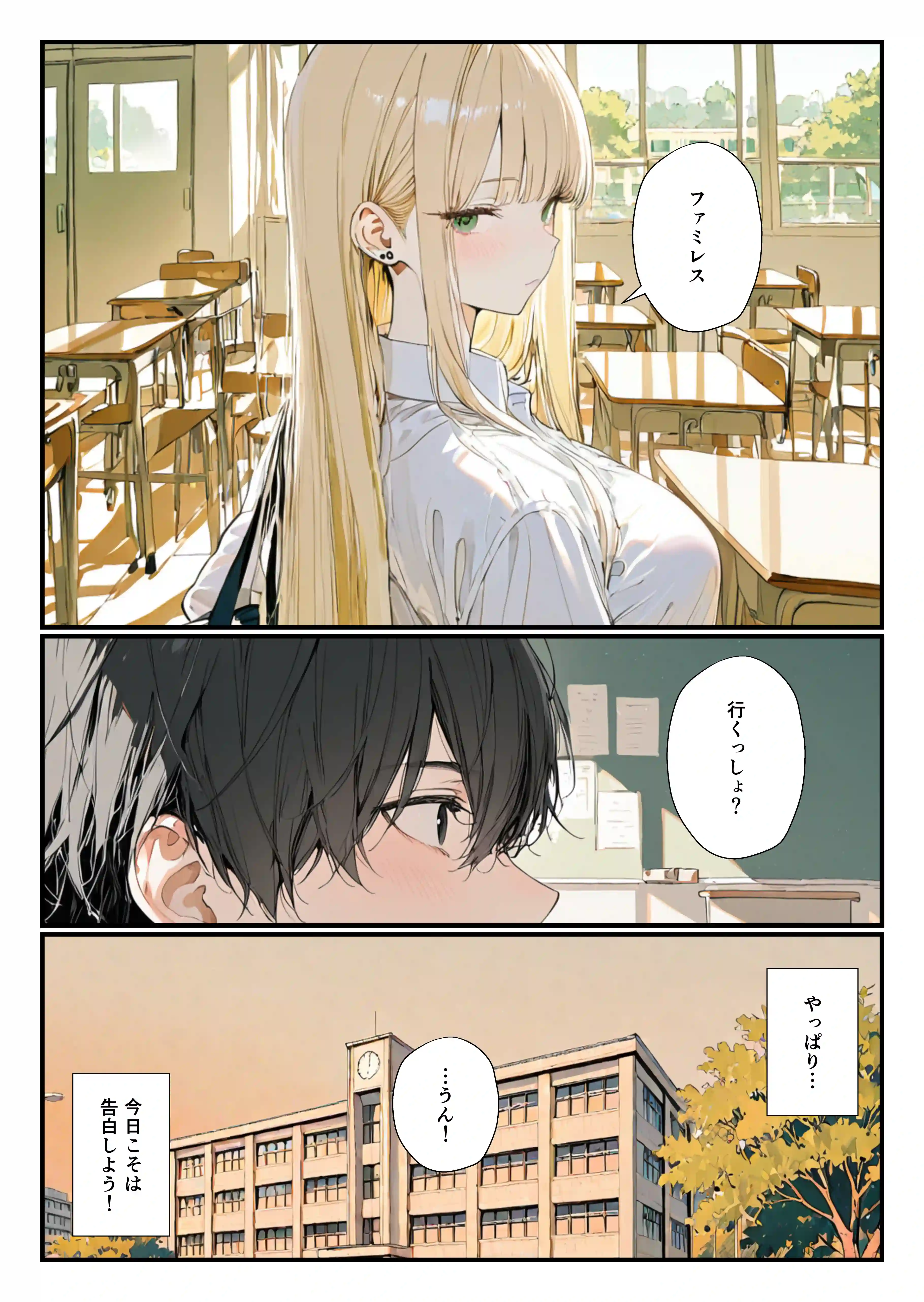 隣の席のギャルのことが好きなのに、巨乳の同級生が誘惑してくる - 011