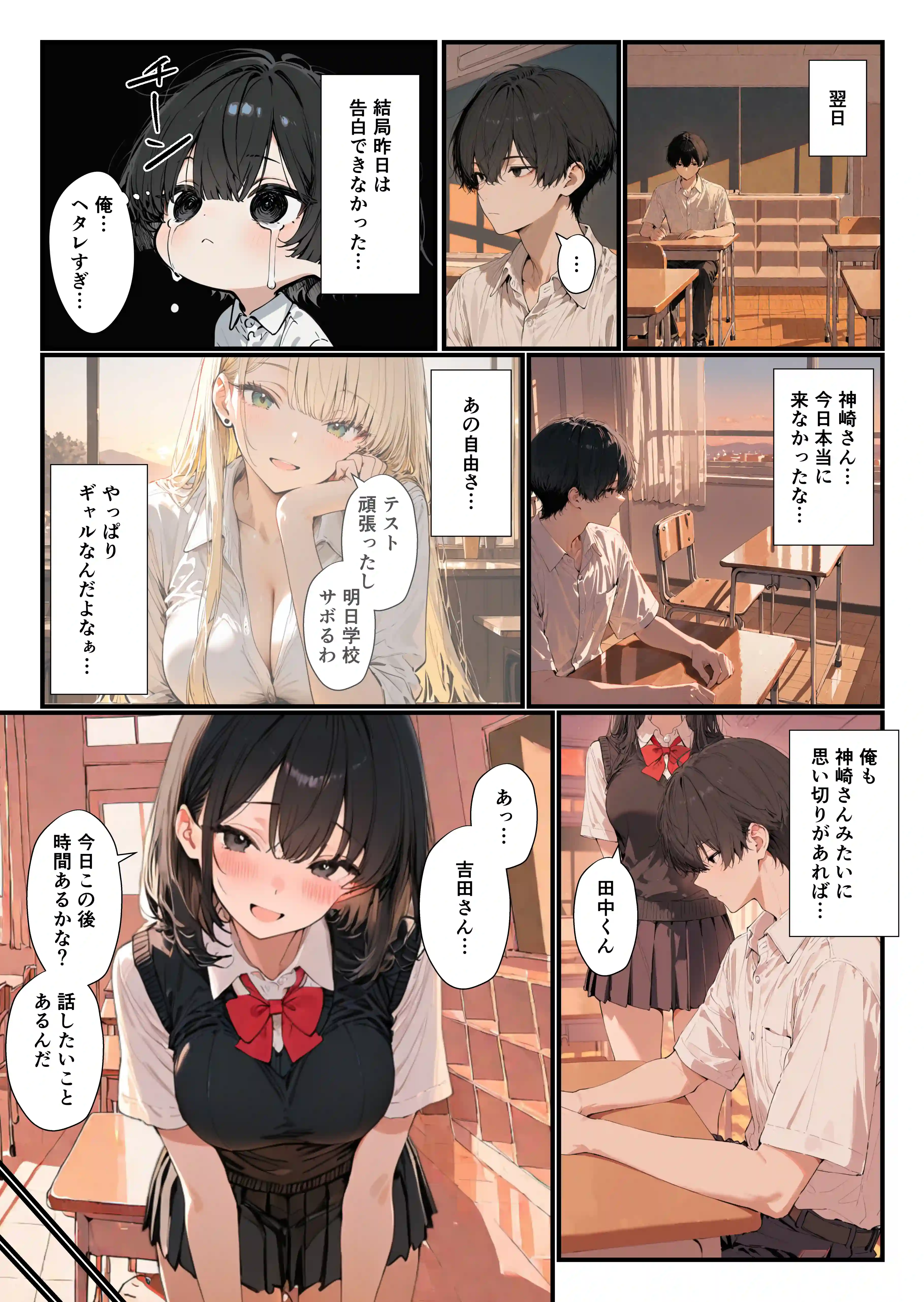 隣の席のギャルのことが好きなのに、巨乳の同級生が誘惑してくる - 012