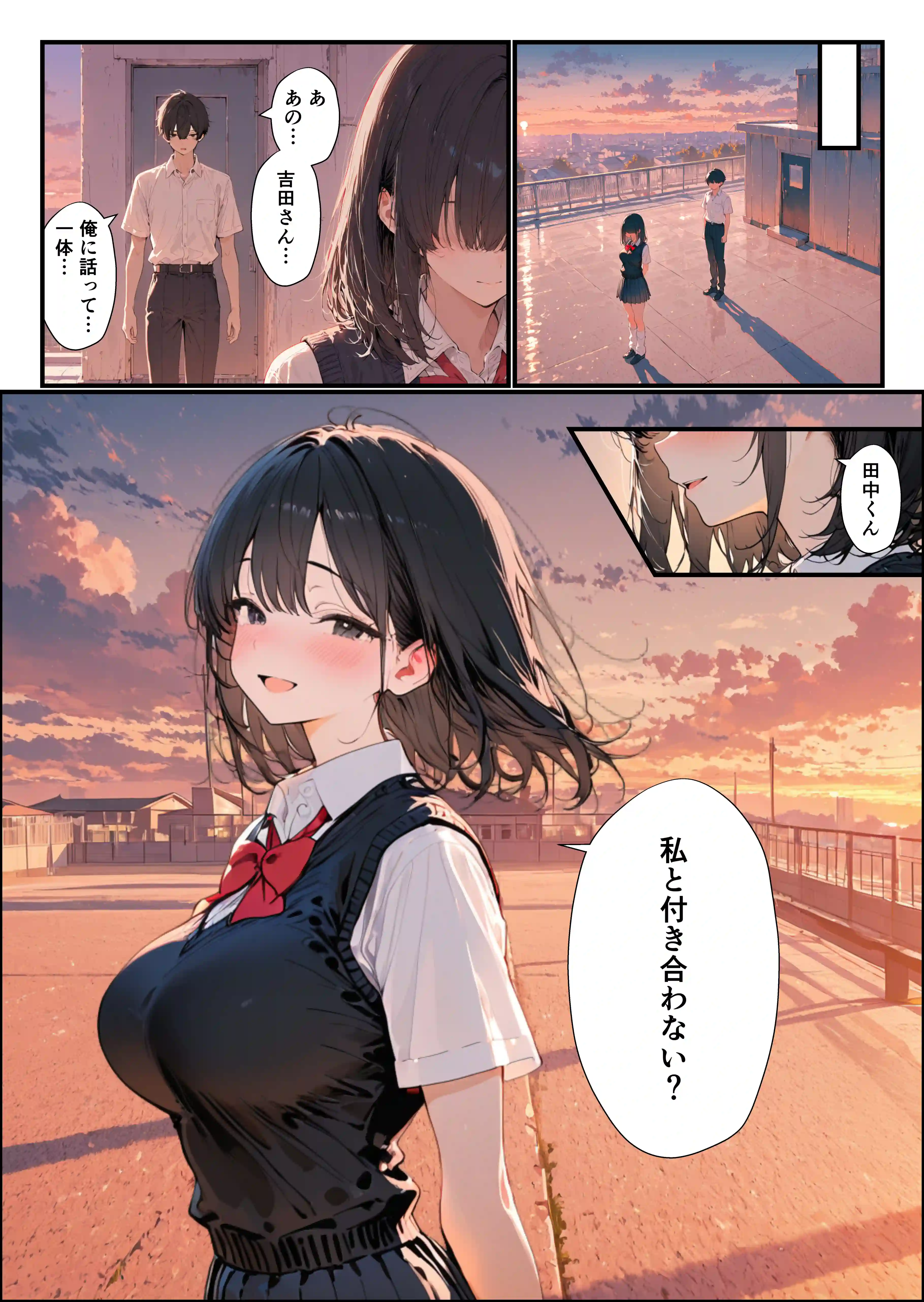 隣の席のギャルのことが好きなのに、巨乳の同級生が誘惑してくる - 013
