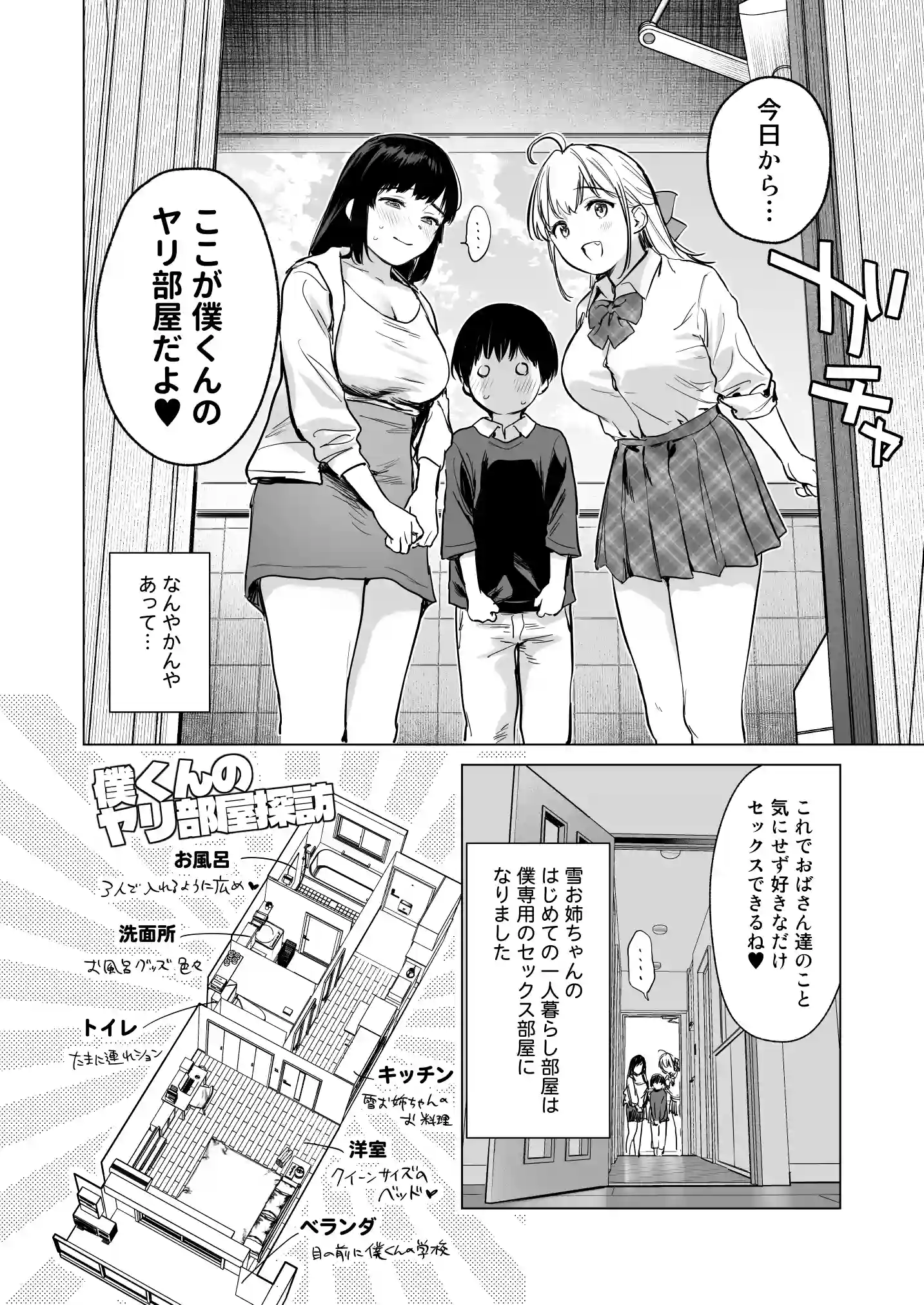 ないしょのやりべや 〜親戚の美人〇〇・JD姉妹に僕専用のヤリ部屋借りてもらいます〜 - 003