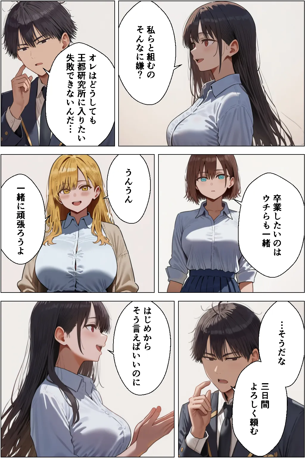 1軍ギャル三人組にデカチン見せたら生ハメセックスすることになっちゃった話 - 006