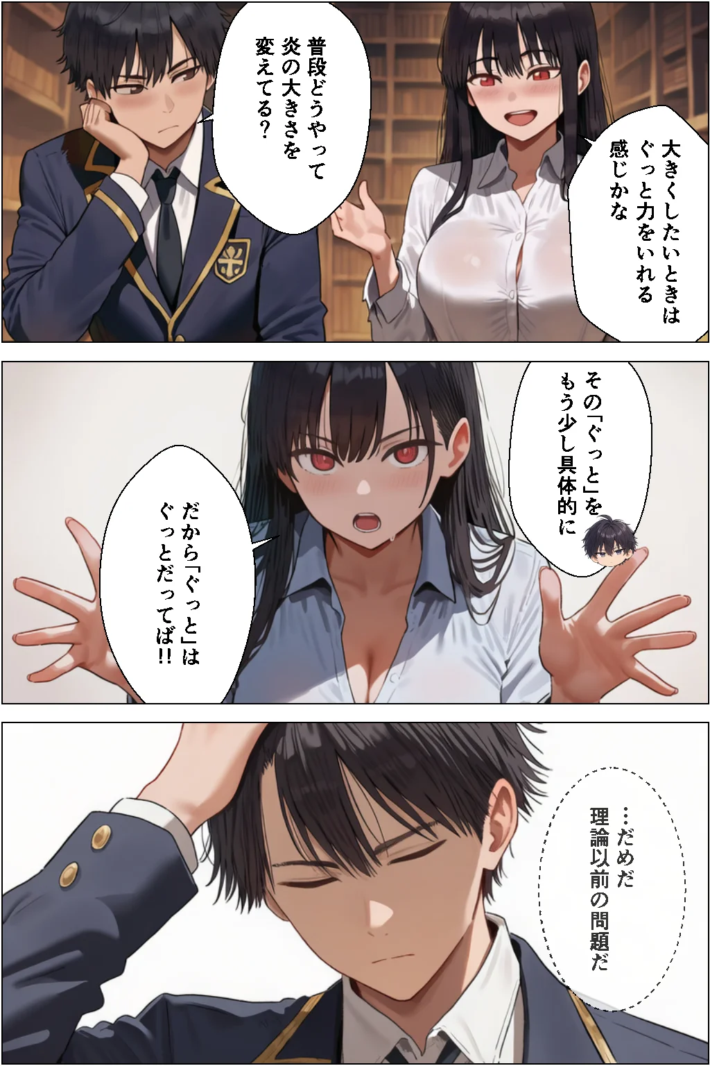 1軍ギャル三人組にデカチン見せたら生ハメセックスすることになっちゃった話 - 011