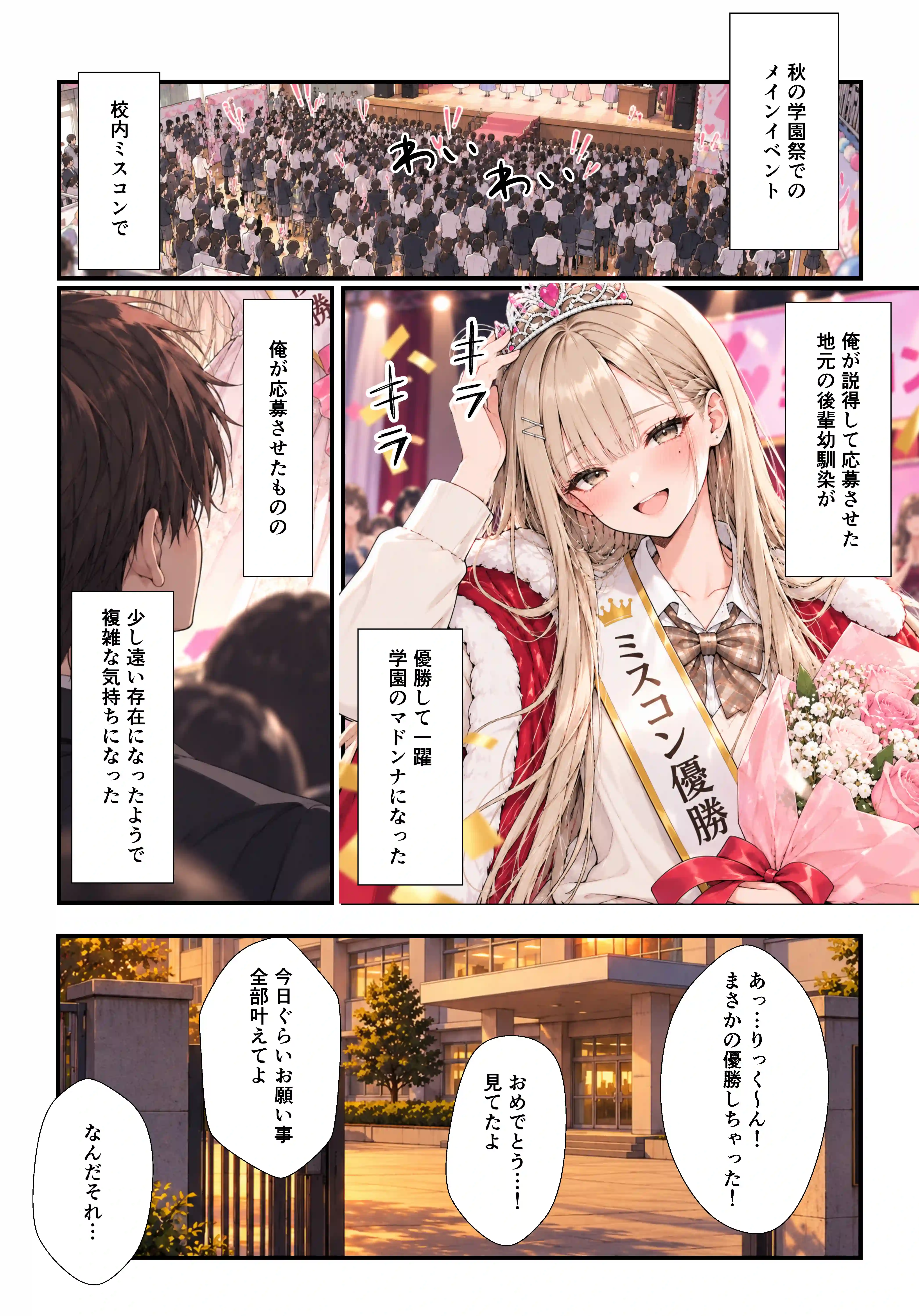 学園の一軍ギャルが実は俺で処女を捨てたがってた件 - 013