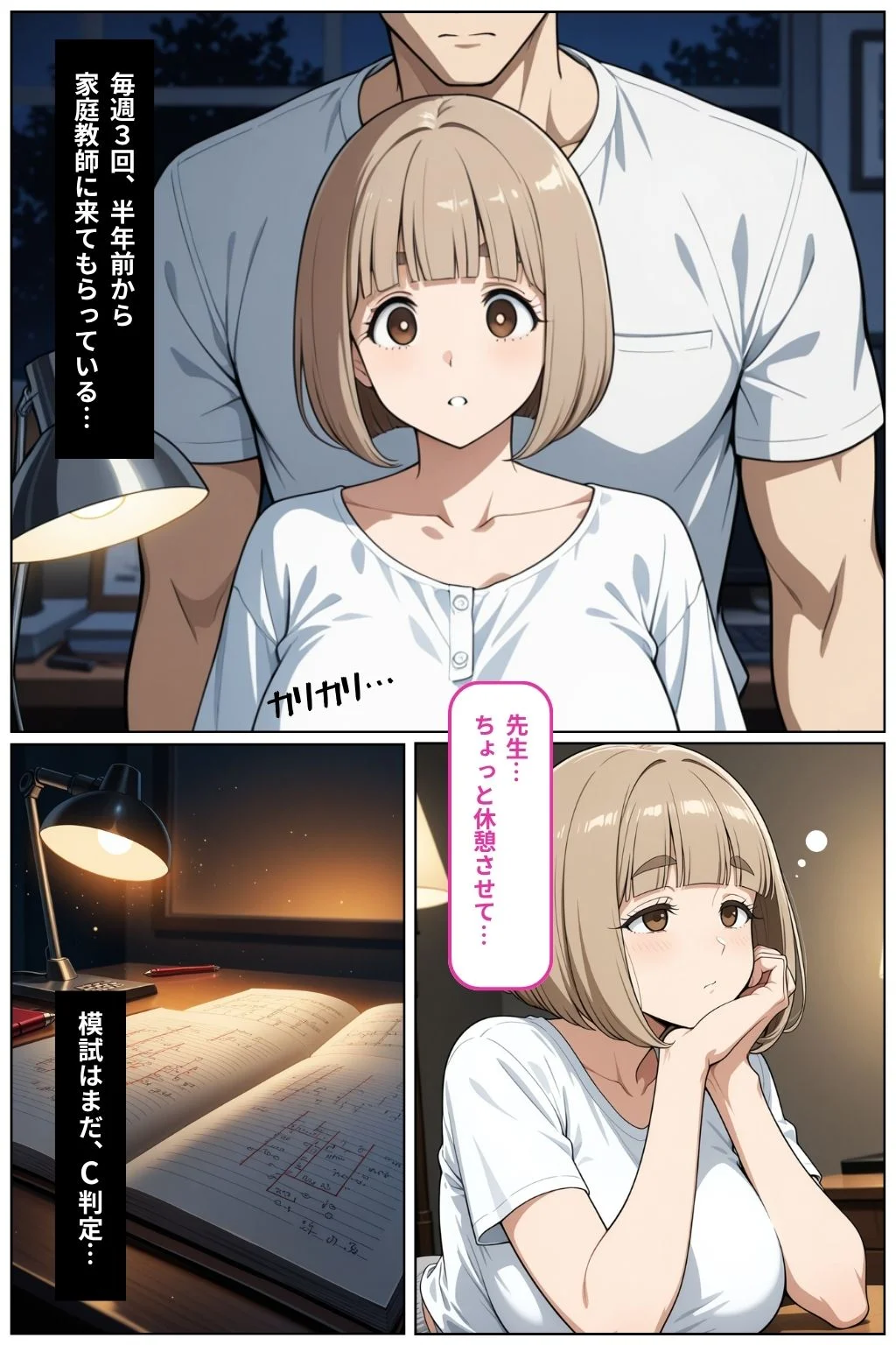 娘の家庭教師に種付けされまくった巨乳母娘の話 - 004