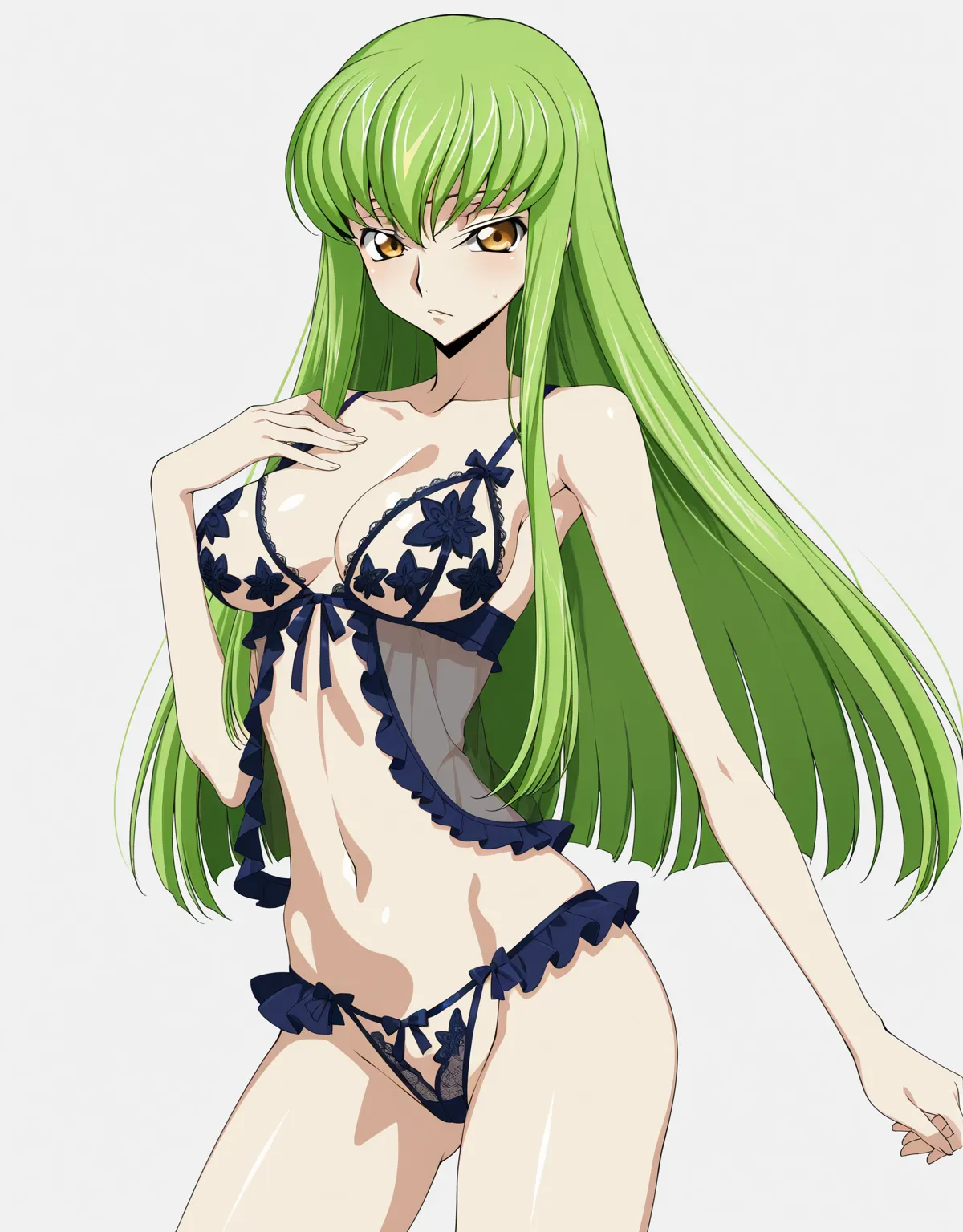 【コードギアスエロ画像】C.C.とラブラブ中出しセックス！セクシーなランジェリーが最高にそそる！ - PAGE 004