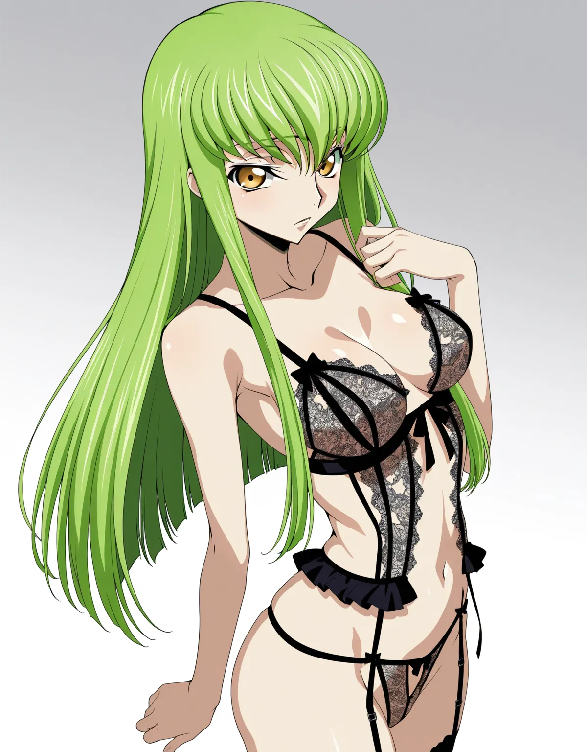 【コードギアスエロ画像】C.C.とラブラブ中出しセックス！セクシーなランジェリーが最高にそそる！ - PAGE 005