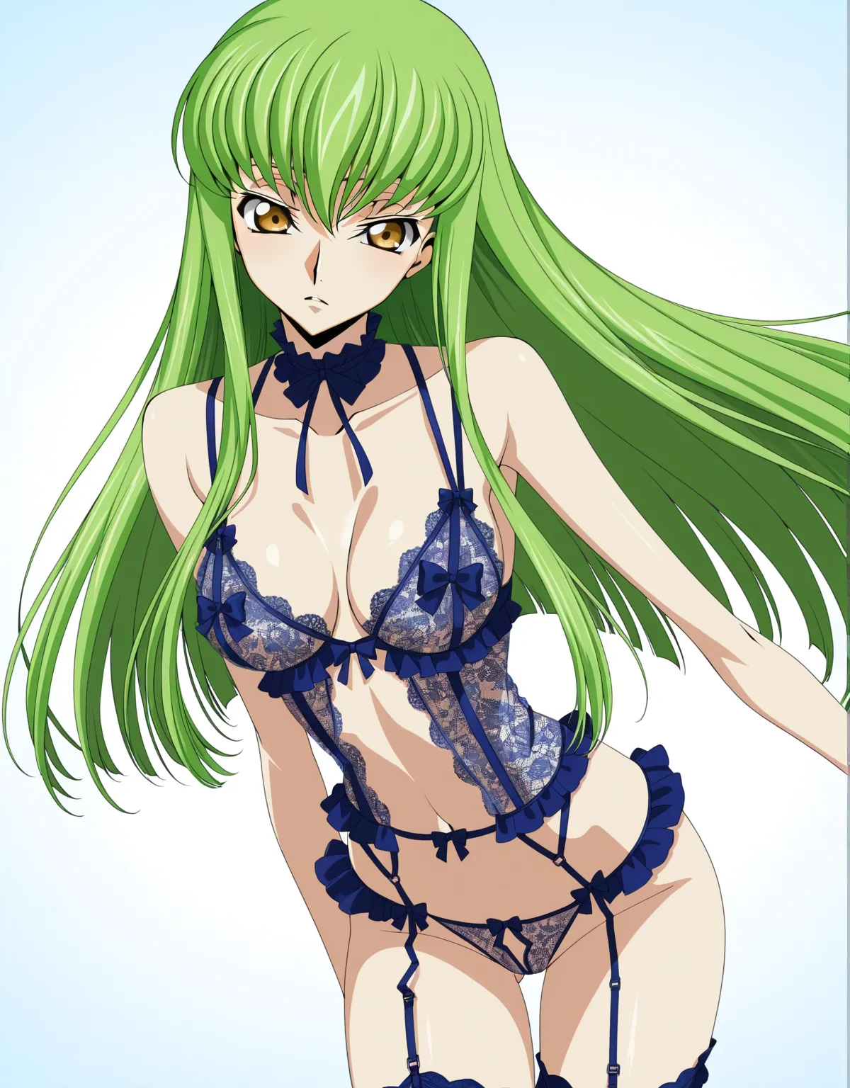 【コードギアスエロ画像】C.C.とラブラブ中出しセックス！セクシーなランジェリーが最高にそそる！ - PAGE 006