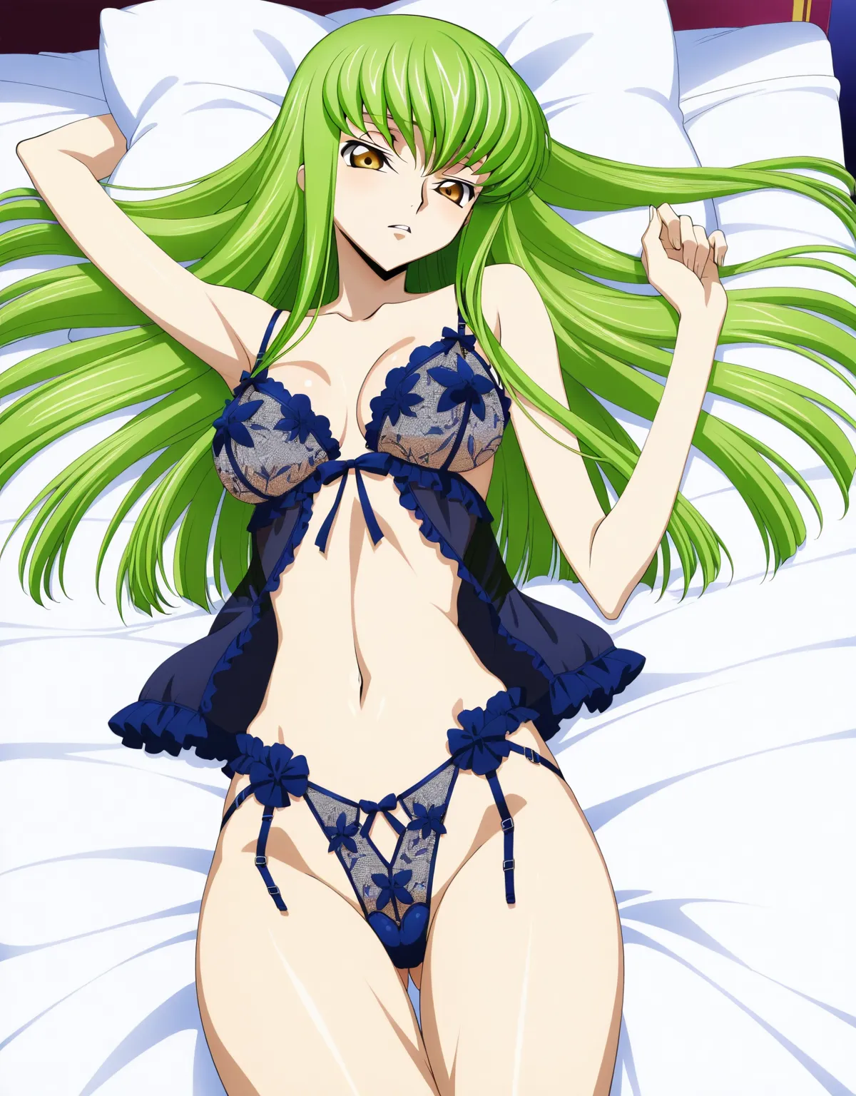 【コードギアスエロ画像】C.C.とラブラブ中出しセックス！セクシーなランジェリーが最高にそそる！ - PAGE 007