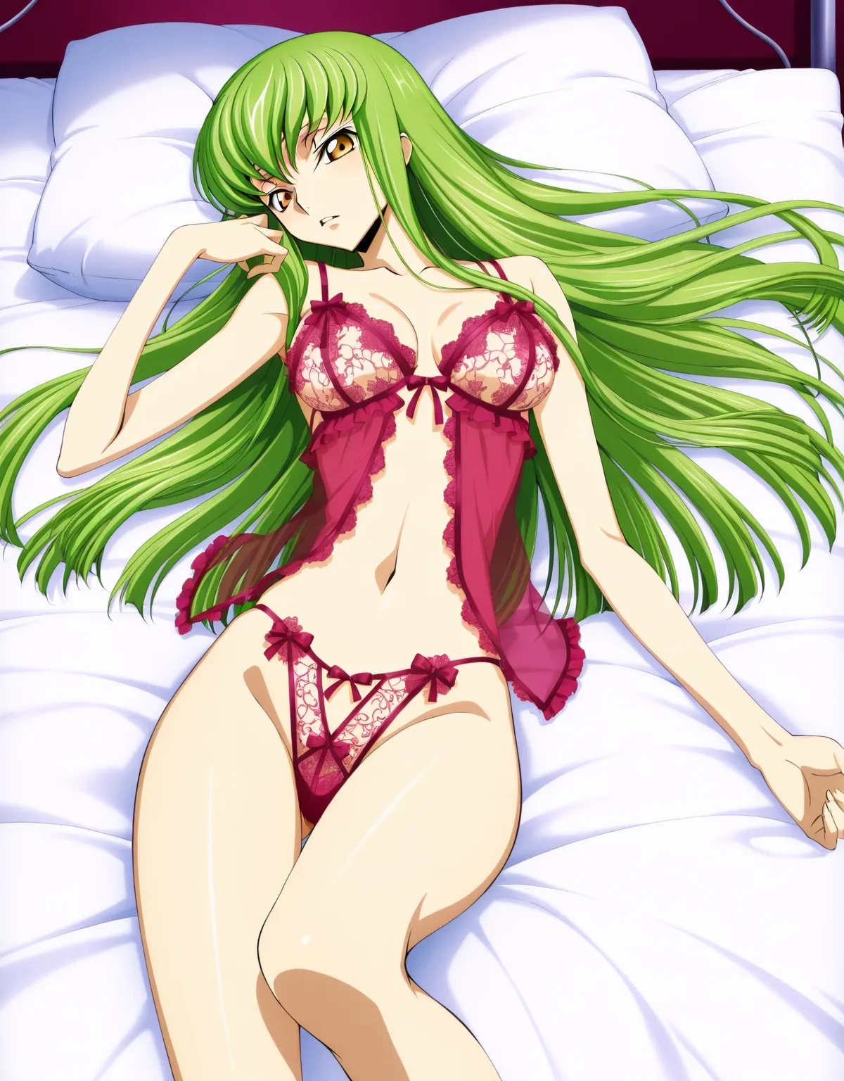 【コードギアスエロ画像】C.C.とラブラブ中出しセックス！セクシーなランジェリーが最高にそそる！ - PAGE 008