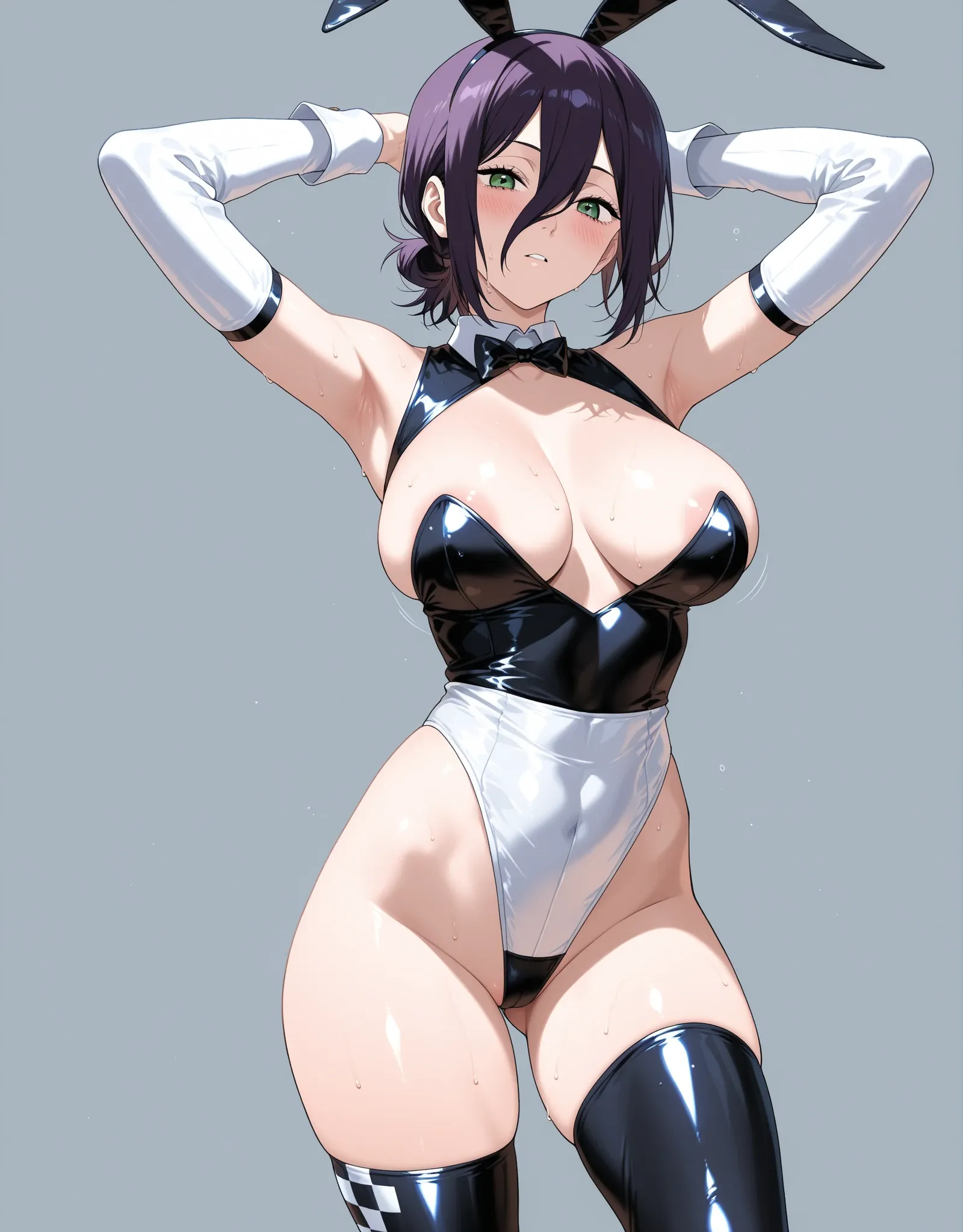 【チェンソーマンエロ画像】レゼとコスプレ汗だくセックス！警察官やサンタクロースのコスプレも挟みながら最後は全裸で体液まみれの快楽セックス！ - PAGE 013