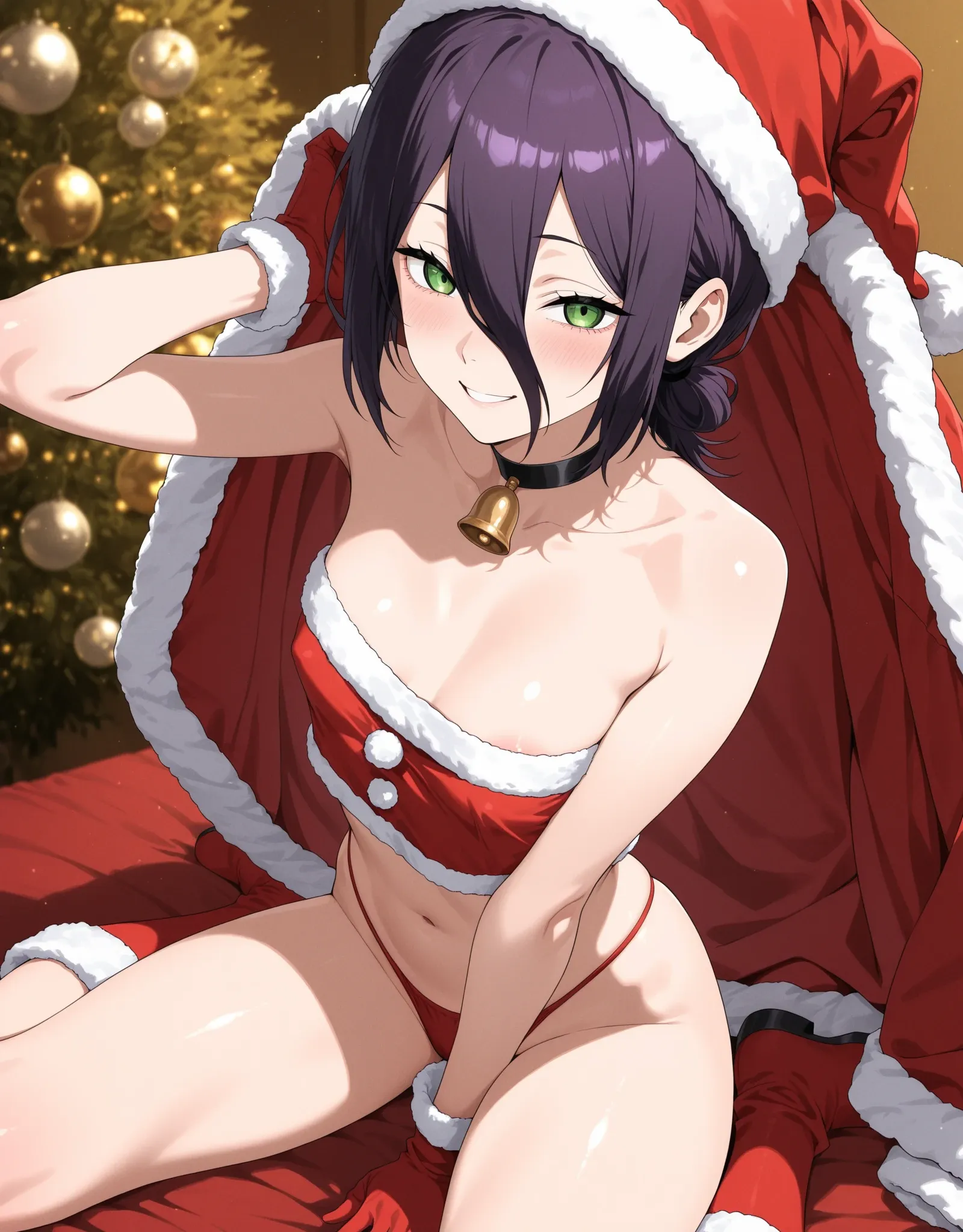 【チェンソーマンエロ画像】レゼとコスプレ汗だくセックス！警察官やサンタクロースのコスプレも挟みながら最後は全裸で体液まみれの快楽セックス！ - PAGE 040