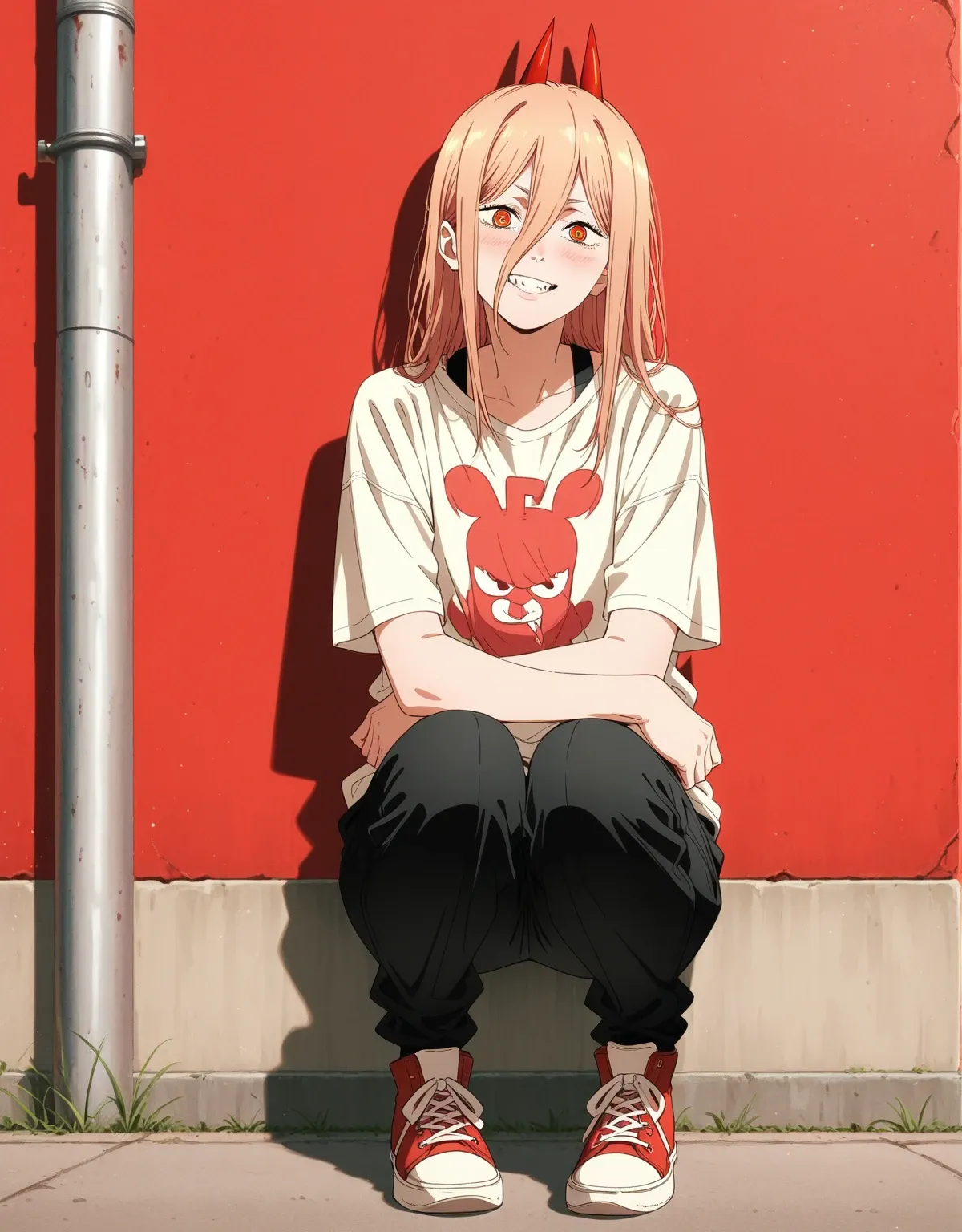 【チェンソーマンエロ画像】コスプレパワーが超可愛い！ネコミミパワーが快楽に溺れてよだれMAXのアヘ顔で昇天！ - PAGE 008