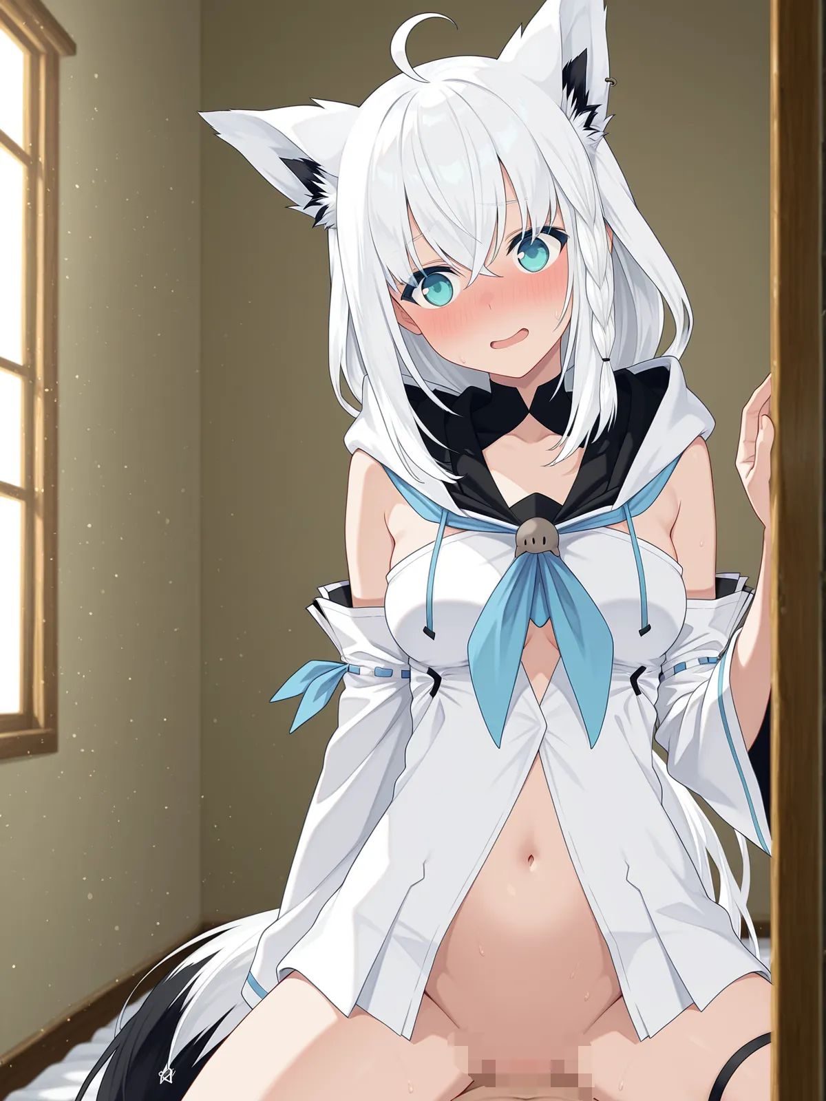 【白上フブキエロ画像】ローアングルで白上フブキの鼠径部がエロい！赤面させてセックスも捗っちゃう！ - PAGE 024