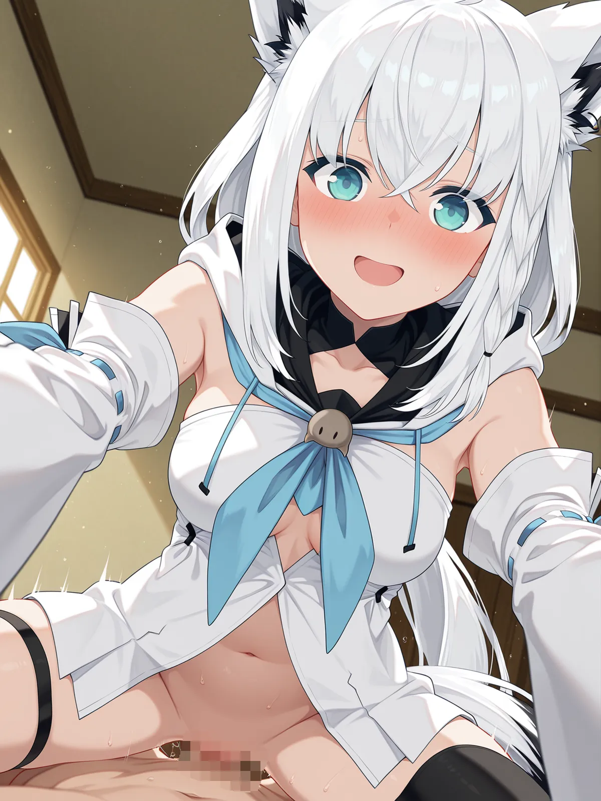 【白上フブキエロ画像】ローアングルで白上フブキの鼠径部がエロい！赤面させてセックスも捗っちゃう！ - PAGE 025