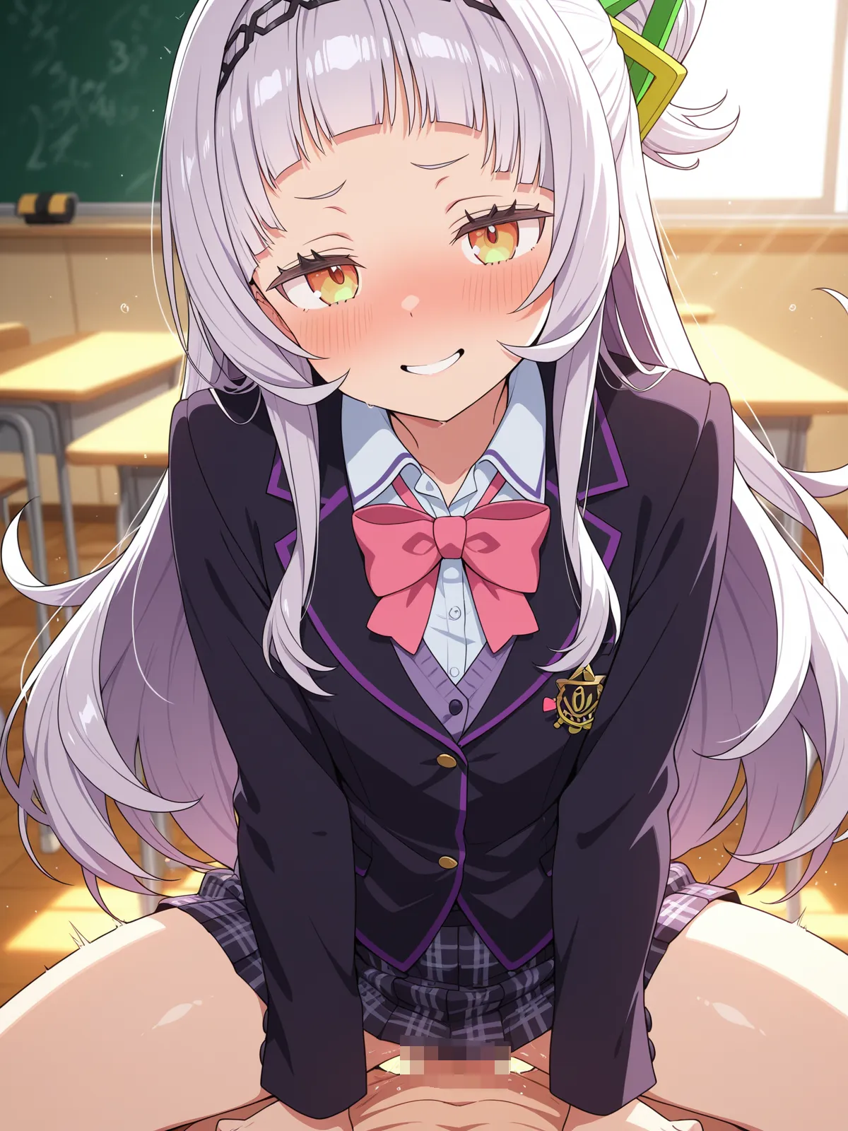 【紫咲シオンエロ画像】紫咲シオンがフェラをしちゃう上にボテ腹に！教室でコスプレしつつセックスも堪能しちゃう！ - PAGE 012