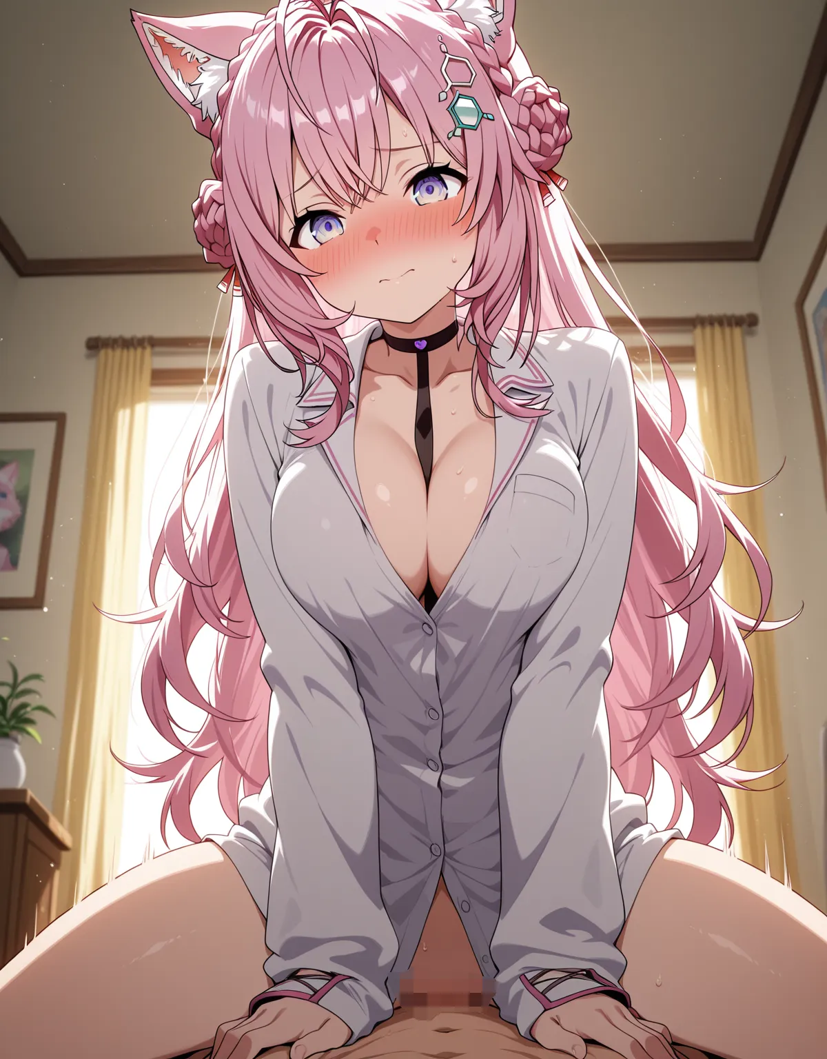 【博衣こよりエロ画像】博衣こよりが発情しかのようなフェラチオ！ケモ耳がより可愛くエロく見えちゃうセックスを！ - PAGE 014