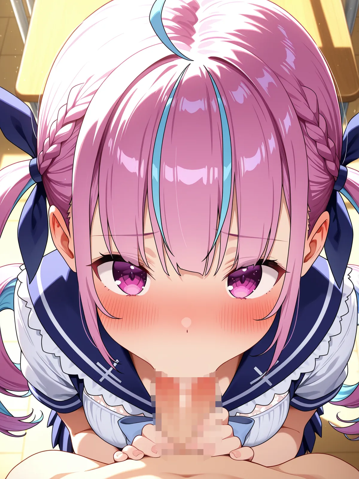 【湊あくあエロ画像】ロリ巨乳な湊あくあねっとりセックス！フェラもしちゃって捗ること間違いなし！ - PAGE 034