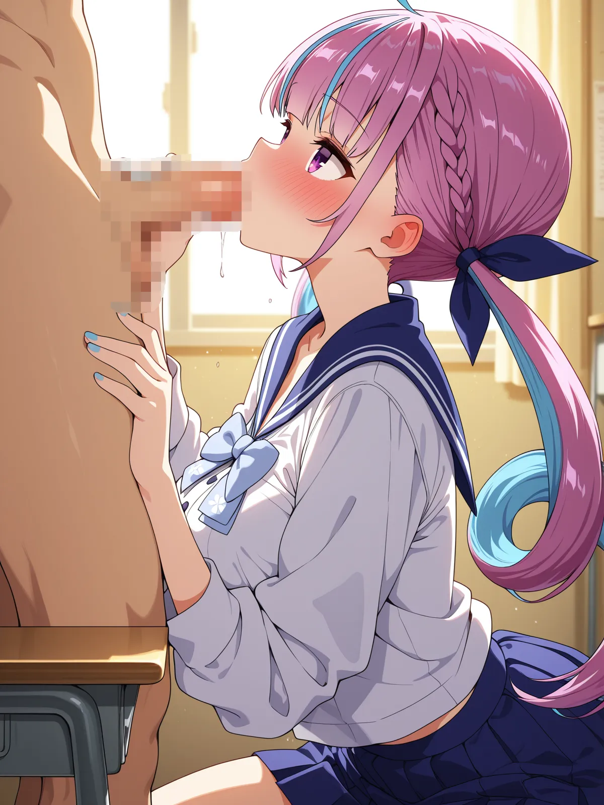 【湊あくあエロ画像】ロリ巨乳な湊あくあねっとりセックス！フェラもしちゃって捗ること間違いなし！ - PAGE 035