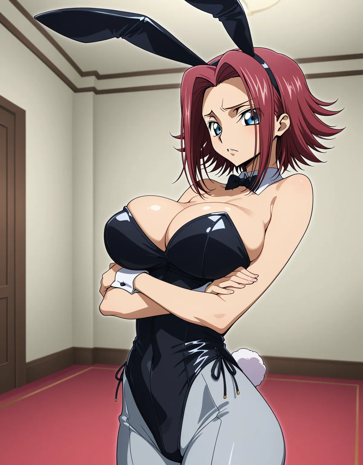 【コードギアスエロ画像】バニー姿のカレンを恥じらいながらも快楽に溺れる巨乳バニーのカレンに射精不可避♡ - PAGE 002