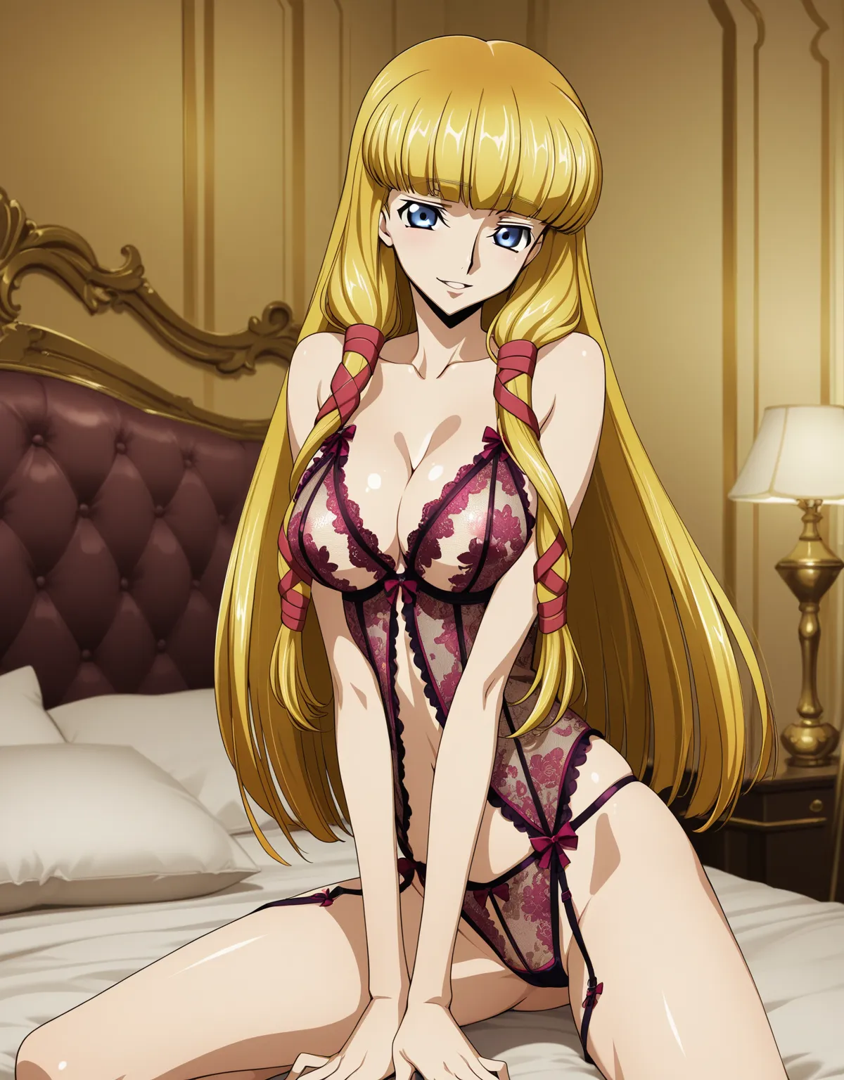 【コードギアスエロ画像】ナイトオブトゥエルブのモニカをホテルに招いてひたすら突きまくる！ディルドオナニーからアナルセックスまで幅広くやっちゃってる！(笑) - PAGE 003