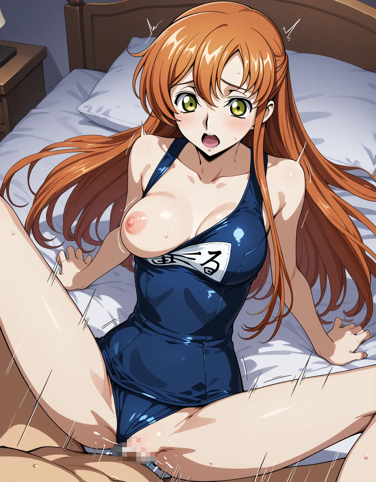 【コードギアスエロ画像】シャーリーのスク水着衣セックス！モデル体型の身体を独り占め！巨根セックスの快楽に溺れアヘ顔連発！ - PAGE 042