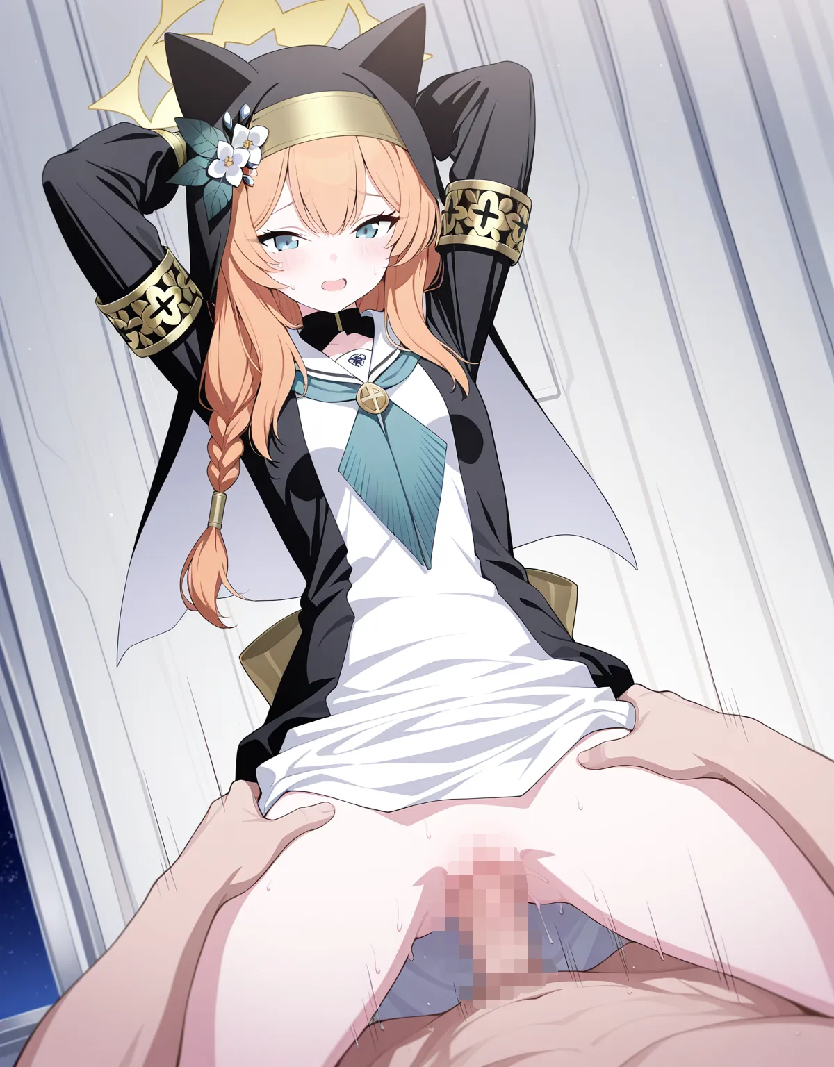 【ブルーアーカイブエロ画像】シスターフッドのマリーが着衣セックス！スレンダーですらっとした肉付きにシスターを犯す背徳感！ - PAGE 032