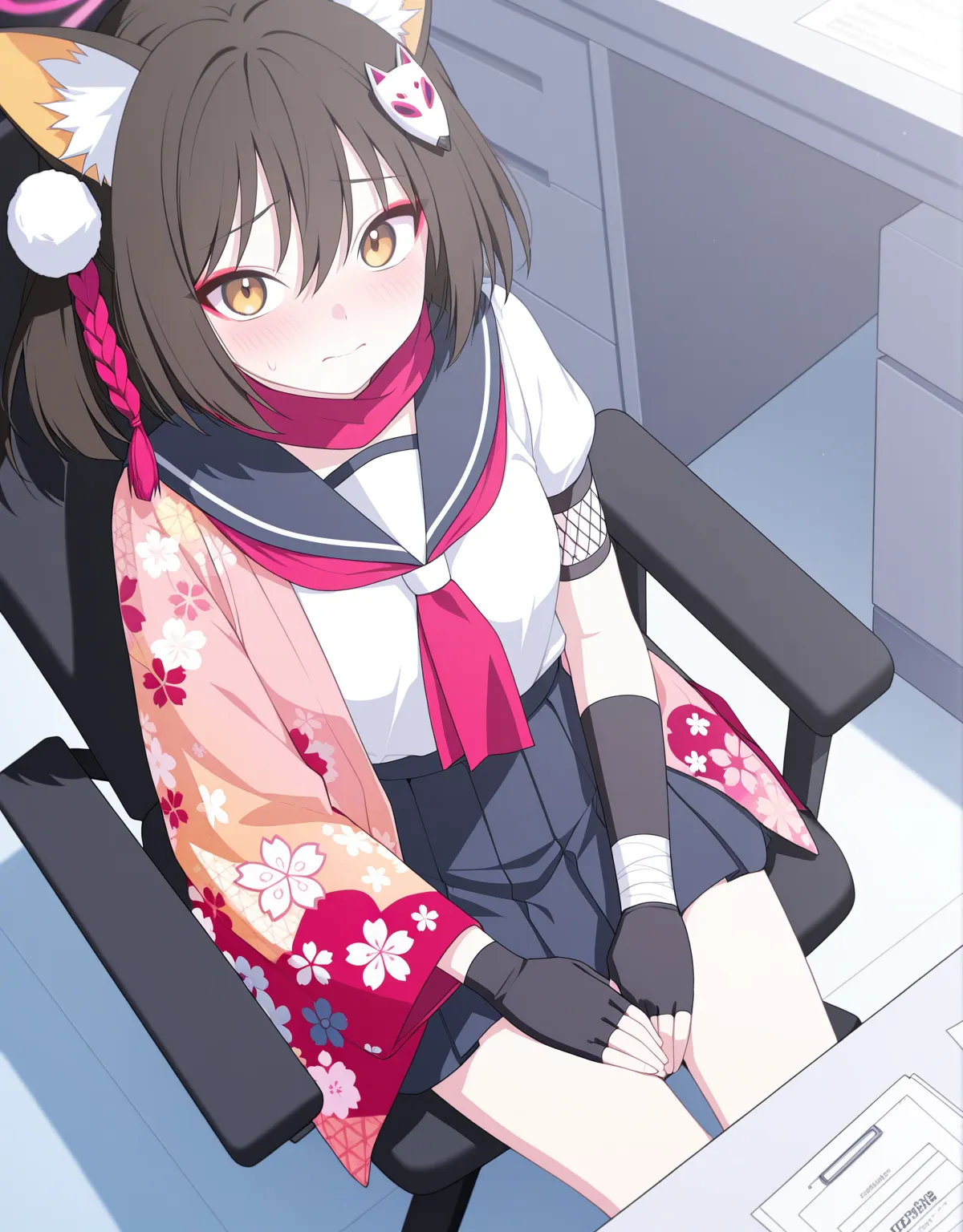 【ブルーアーカイブエロ画像】人懐っこいイズナのすごいおっぱいお披露目！もふもふ具合にイズナ流の忍術をお披露目！ - PAGE 001