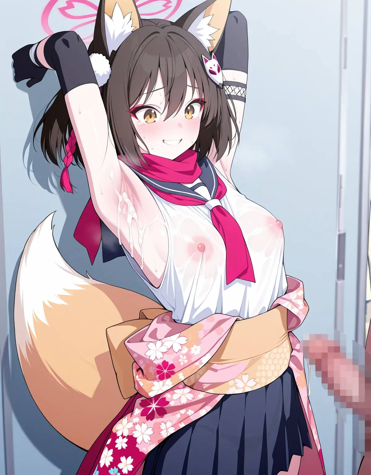 【ブルーアーカイブエロ画像】人懐っこいイズナのすごいおっぱいお披露目！もふもふ具合にイズナ流の忍術をお披露目！ - PAGE 008