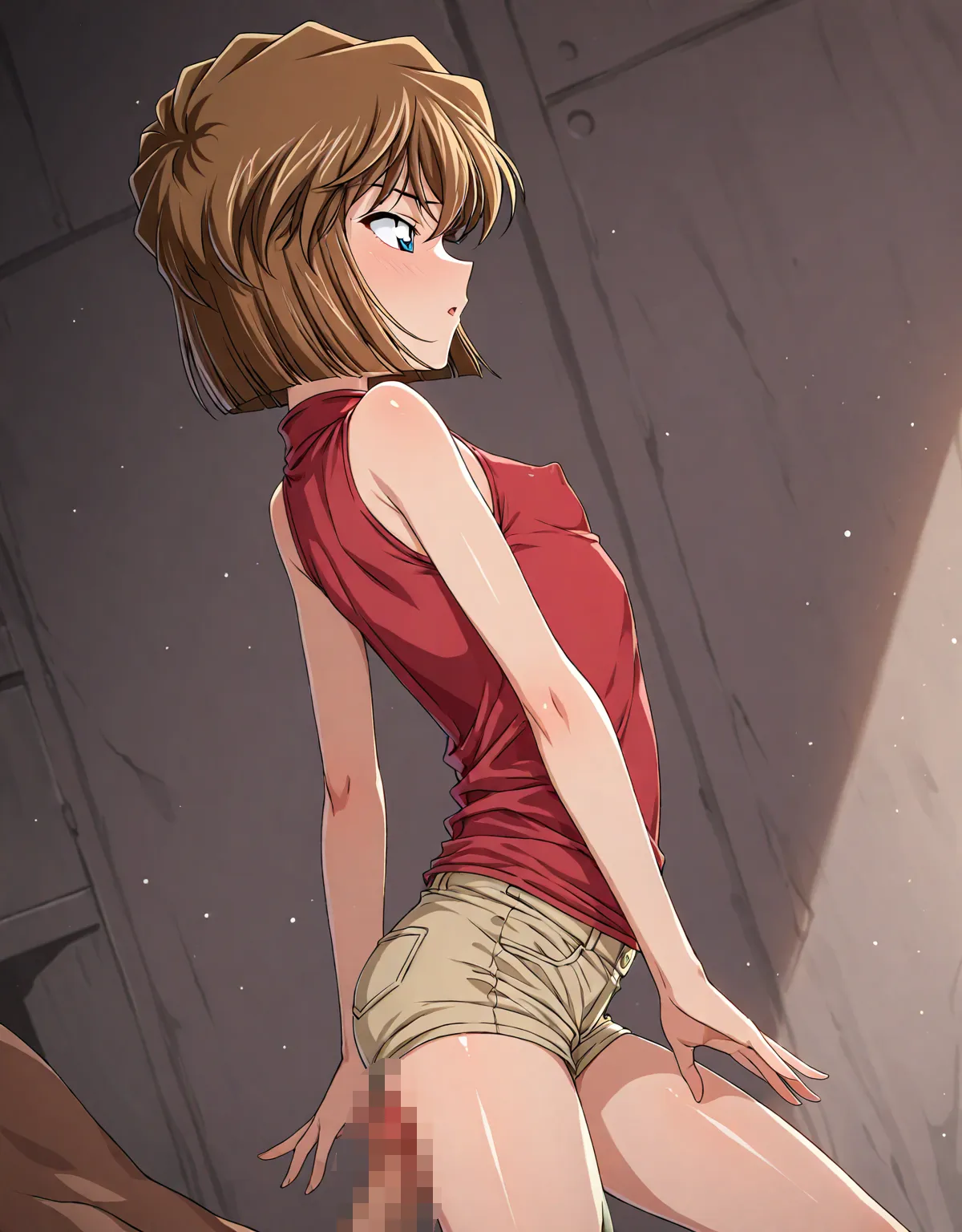 【名探偵コナンエロ画像】ミステリアスな灰原哀がアナルセックスで乱れまくり！スク水に中出しに腋コキまでされてボテ腹セックスまでしちゃう！！ - PAGE 011