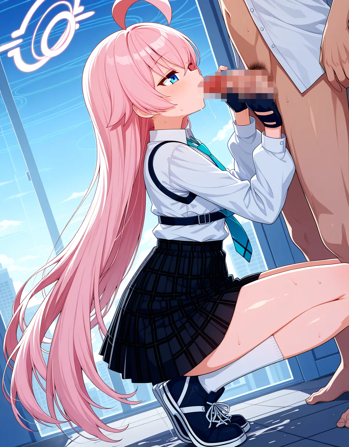 【ブルーアーカイブエロ画像】小鳥遊ホシノが魅惑のつるぺたボディを披露してノリノリセックス！自認おじさんでも立派な女の子でしっかり絶頂しちゃう！ - PAGE 015