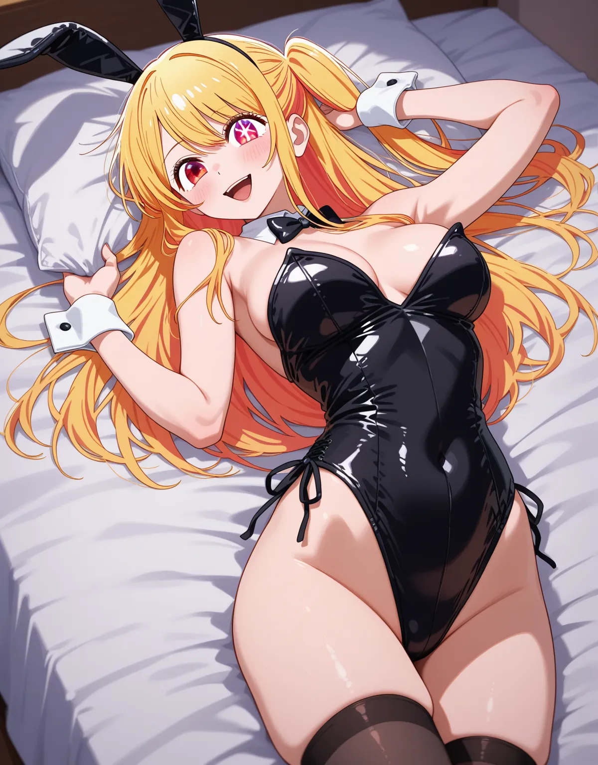 【【推しの子】エロ画像】星野ルビーが黒バニー姿でアヘ顔セックス！戸惑いながらもノリノリで中出しセックス！ - PAGE 001