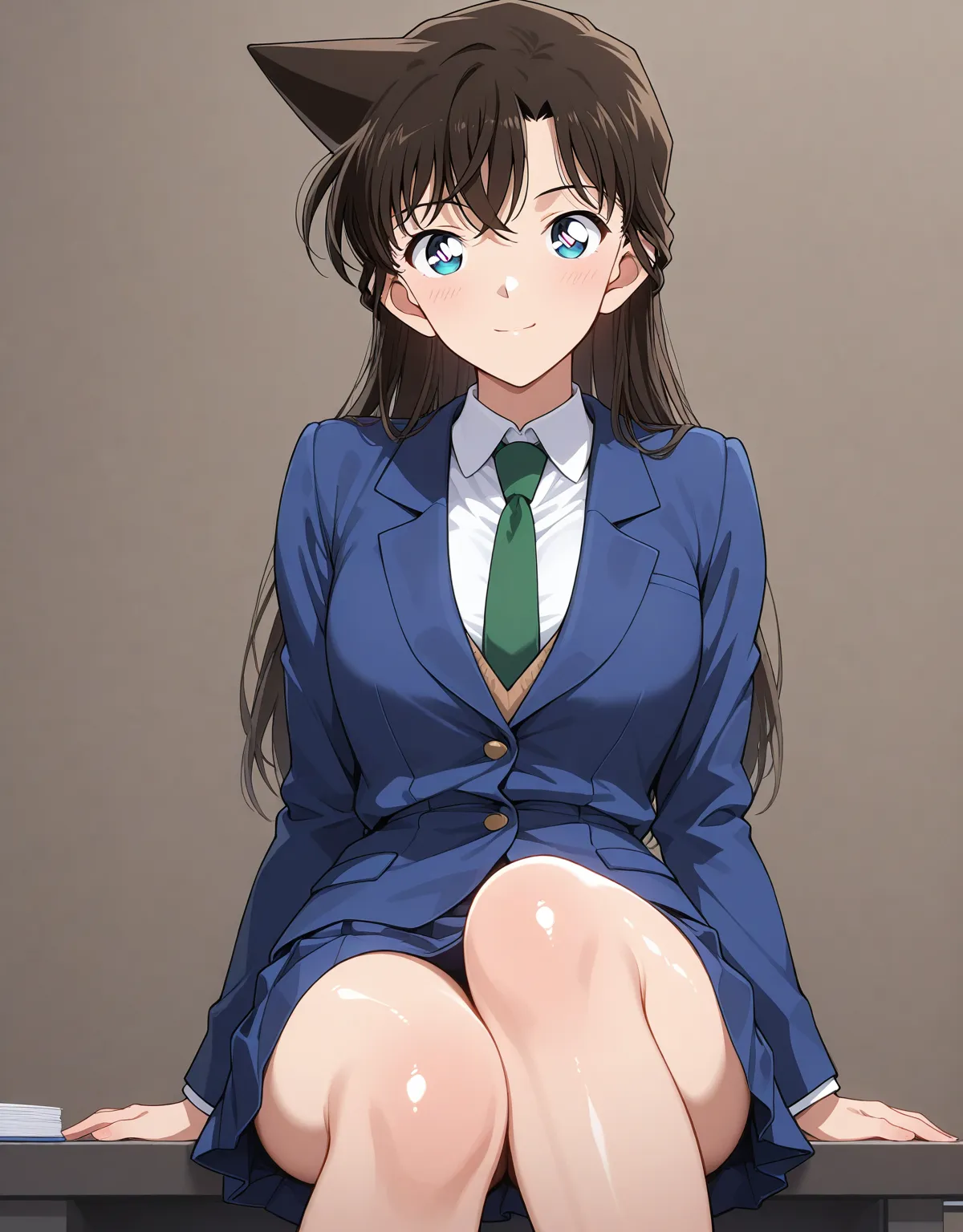 【名探偵コナンエロ画像】毛利蘭が制服を着たままエッチな事をしちゃう！長身スレンダー巨乳のパイズリがたまらない！ - PAGE 001