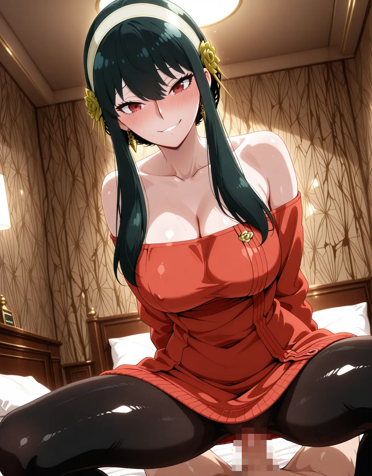 【SPY×FAMILYエロ画像】ヨルさんがホテルで男に抱かれてしまっている！持ち前の巨乳をつかったパイズリに連発射精不可避！ - PAGE 009