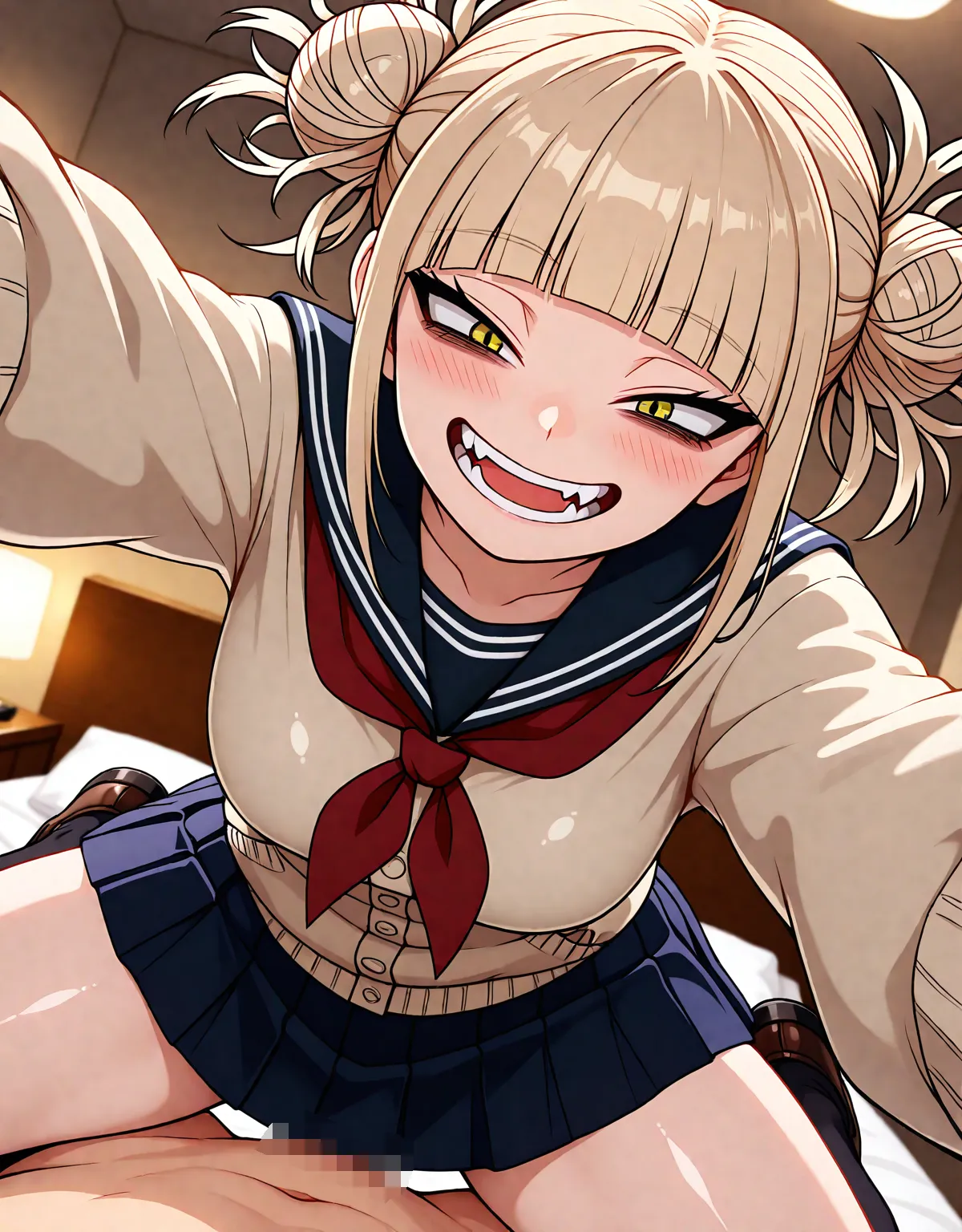 【僕のヒーローアカデミアエロ画像】トガヒミコが制服のままフェラから騎乗位で搾り取っちゃう！前も後ろもズッポリ犯されてたっぷりと中出し！ - PAGE 005