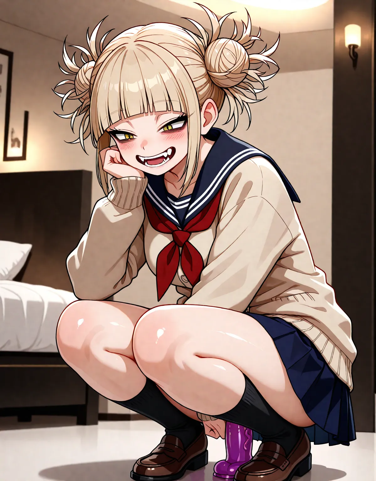 【僕のヒーローアカデミアエロ画像】トガヒミコが制服のままフェラから騎乗位で搾り取っちゃう！前も後ろもズッポリ犯されてたっぷりと中出し！ - PAGE 011