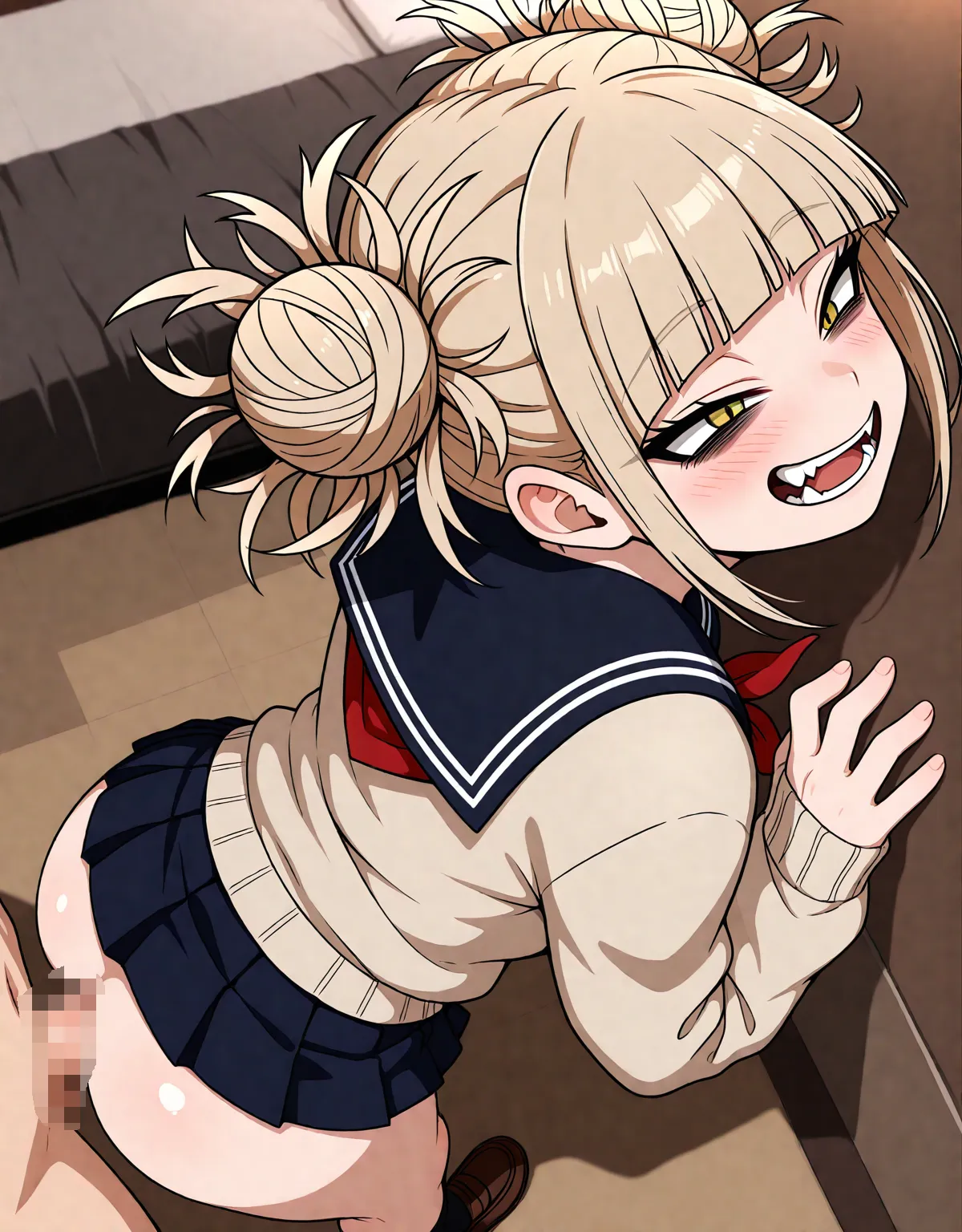 【僕のヒーローアカデミアエロ画像】トガヒミコが制服のままフェラから騎乗位で搾り取っちゃう！前も後ろもズッポリ犯されてたっぷりと中出し！ - PAGE 013