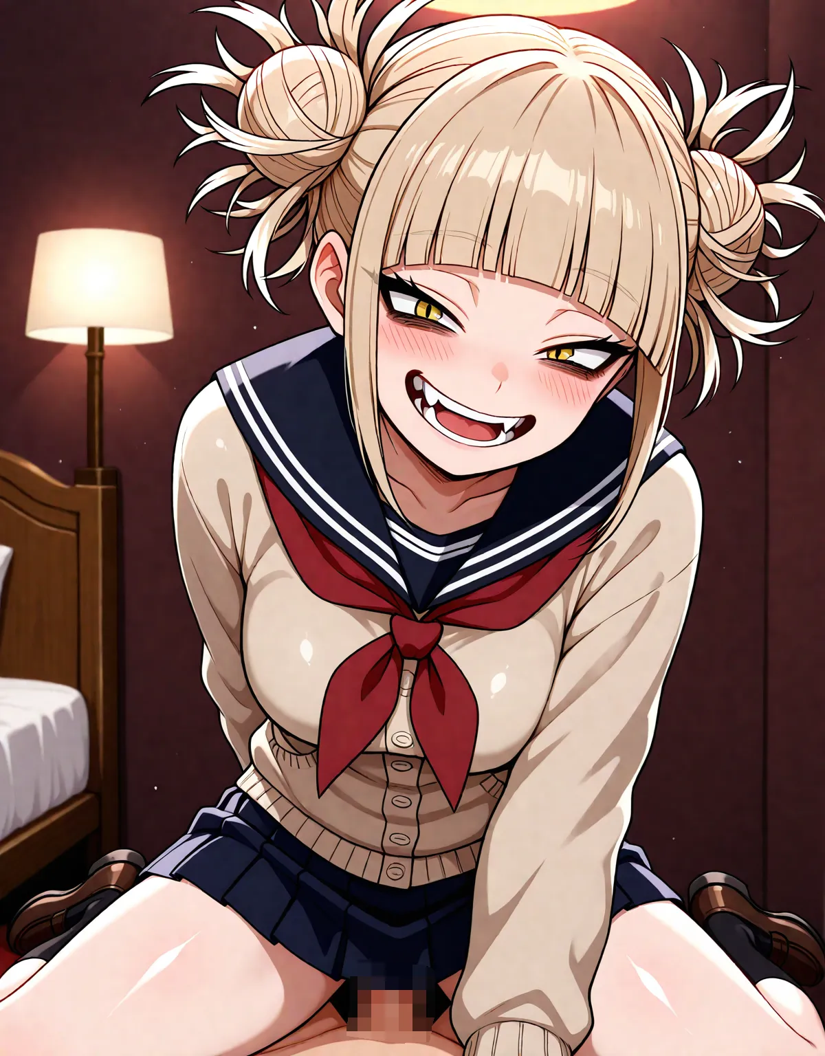 【僕のヒーローアカデミアエロ画像】トガヒミコが制服のままフェラから騎乗位で搾り取っちゃう！前も後ろもズッポリ犯されてたっぷりと中出し！ - PAGE 015