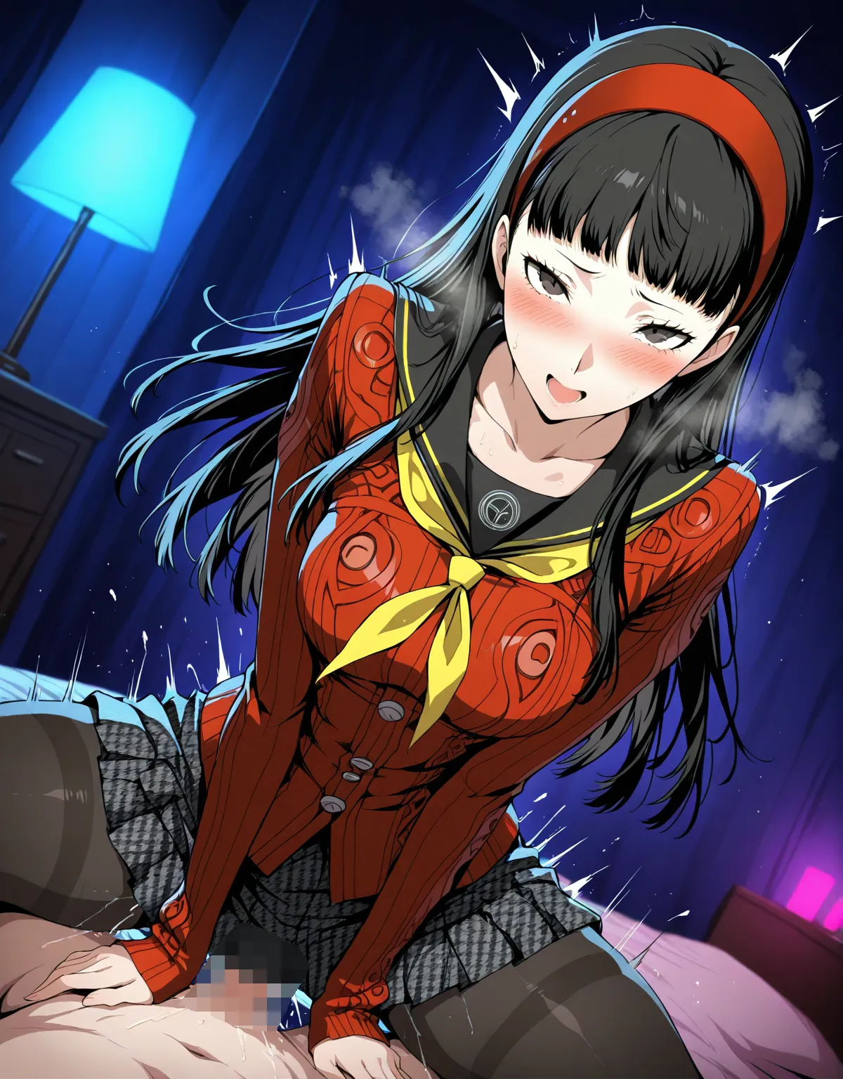 【ペルソナ4エロ画像】天城雪子が制服のままフェラからセックスまで！大和撫子の雰囲気をだしながらタイツを破いてセックスは勃起不可避！ - PAGE 009