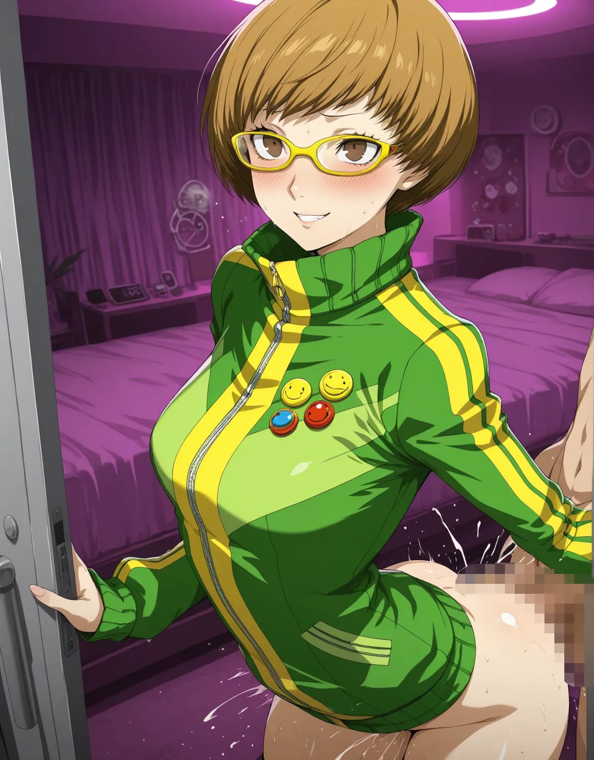 【ペルソナ4エロ画像】里中千枝がジャージのまま犯されてしまう！スパイダー騎乗位にノリノリパイズリまでメス顔を晒してしまう！ - PAGE 019