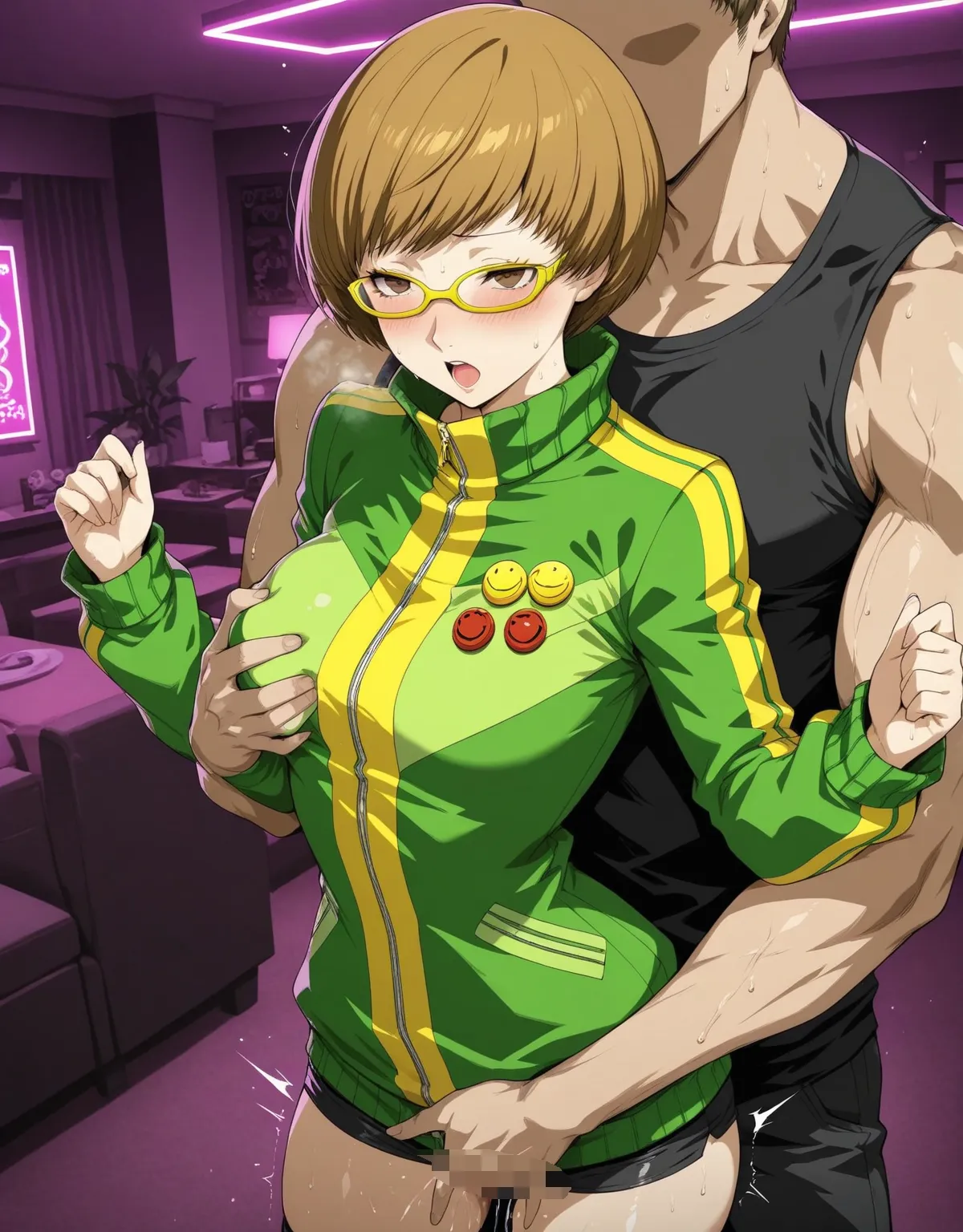 【ペルソナ4エロ画像】里中千枝がジャージのまま犯されてしまう！スパイダー騎乗位にノリノリパイズリまでメス顔を晒してしまう！ - PAGE 031