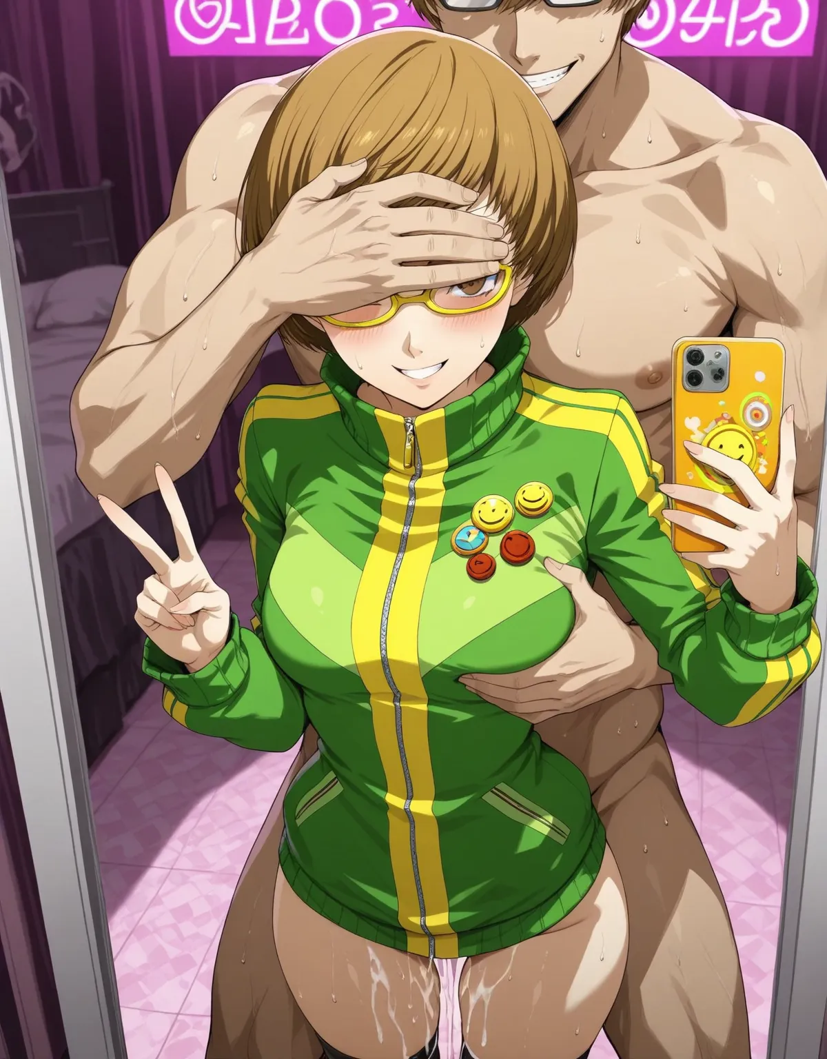 【ペルソナ4エロ画像】里中千枝がジャージのまま犯されてしまう！スパイダー騎乗位にノリノリパイズリまでメス顔を晒してしまう！ - PAGE 033