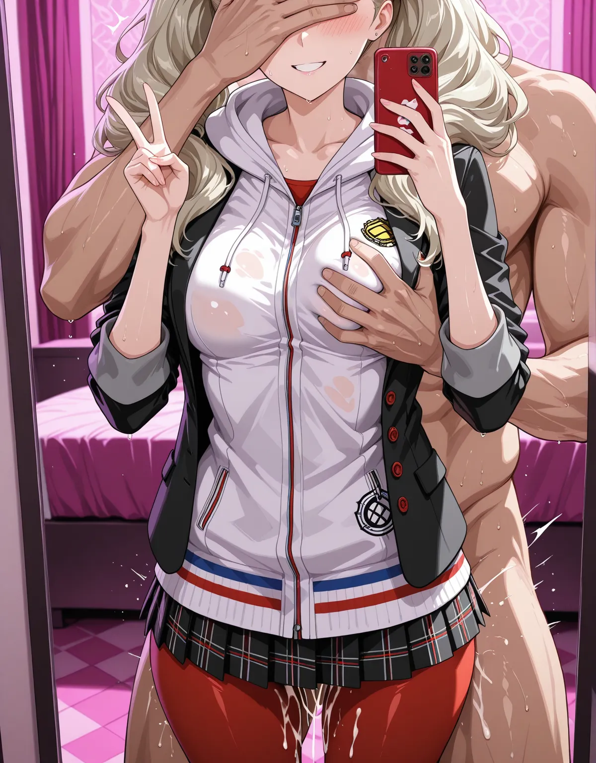 【ペルソナ5エロ画像】高巻杏が制服のまま犯されてしまう！クォーター美人のフェラにムチムチ具合が堪らない！！ - PAGE 046