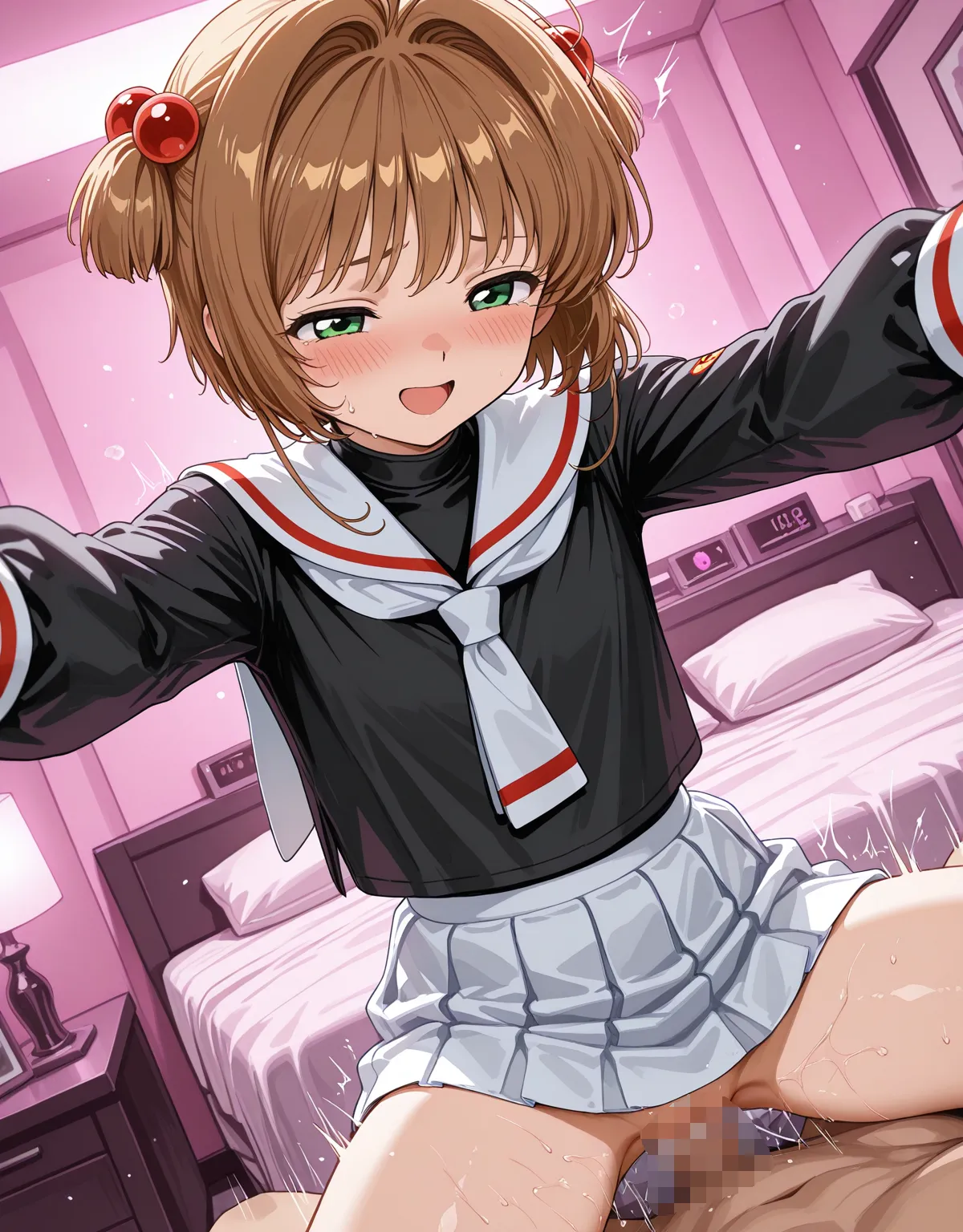 【カードキャプターさくらエロ画像】木之本桜が制服姿で巨根をぶち込まれてしまう！ミニマムボディにみっちり入ってヒロインがしちゃいけない顔になってしまう！ - PAGE 006