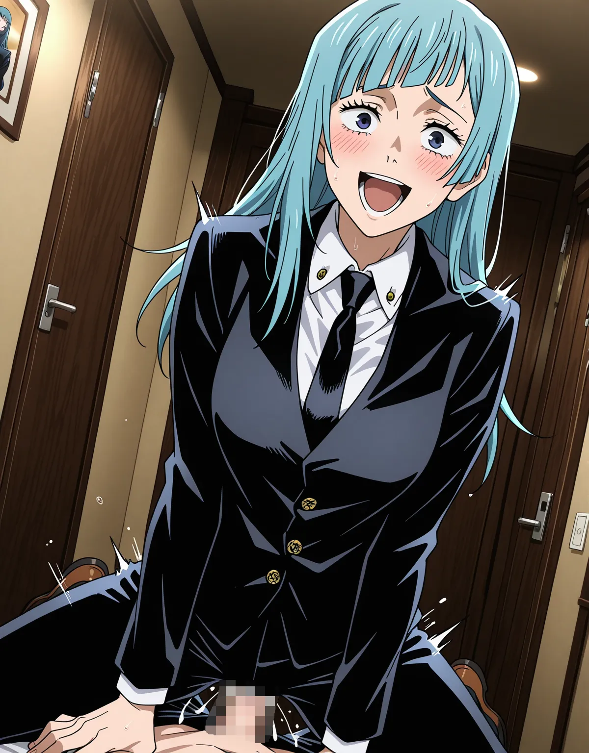 【呪術廻戦エロ画像】三輪霞がスーツのままセックスで乱れまくり！可愛くあえぐだけじゃなくフェラ顔が堪らない！ - PAGE 004