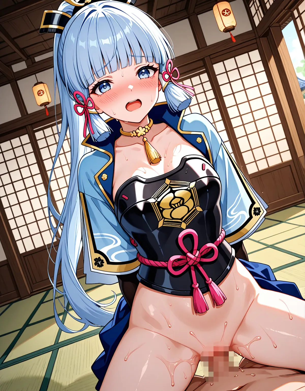 【原神エロ画像】お嬢様である神里綾華が潮吹きアヘ顔まで晒しちゃう！お淑やかなのにセックスで乱れる姿は捗ること間違いなし！ - PAGE 003