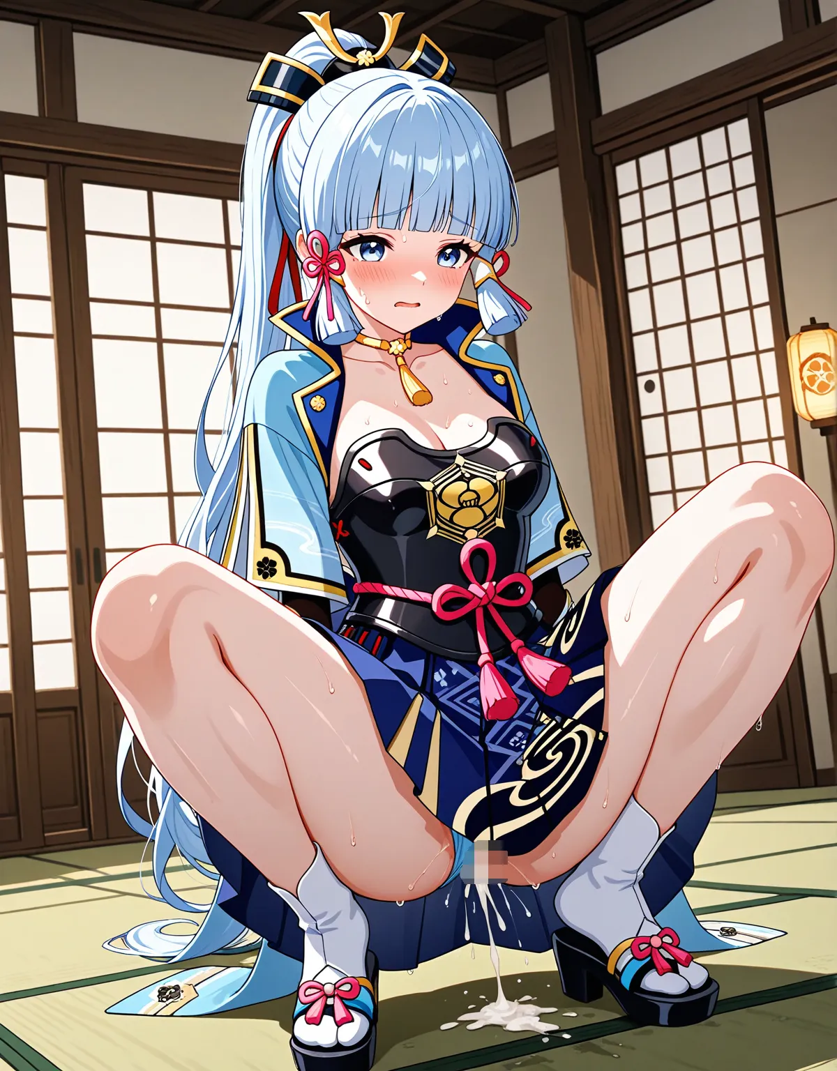 【原神エロ画像】お嬢様である神里綾華が潮吹きアヘ顔まで晒しちゃう！お淑やかなのにセックスで乱れる姿は捗ること間違いなし！ - PAGE 014